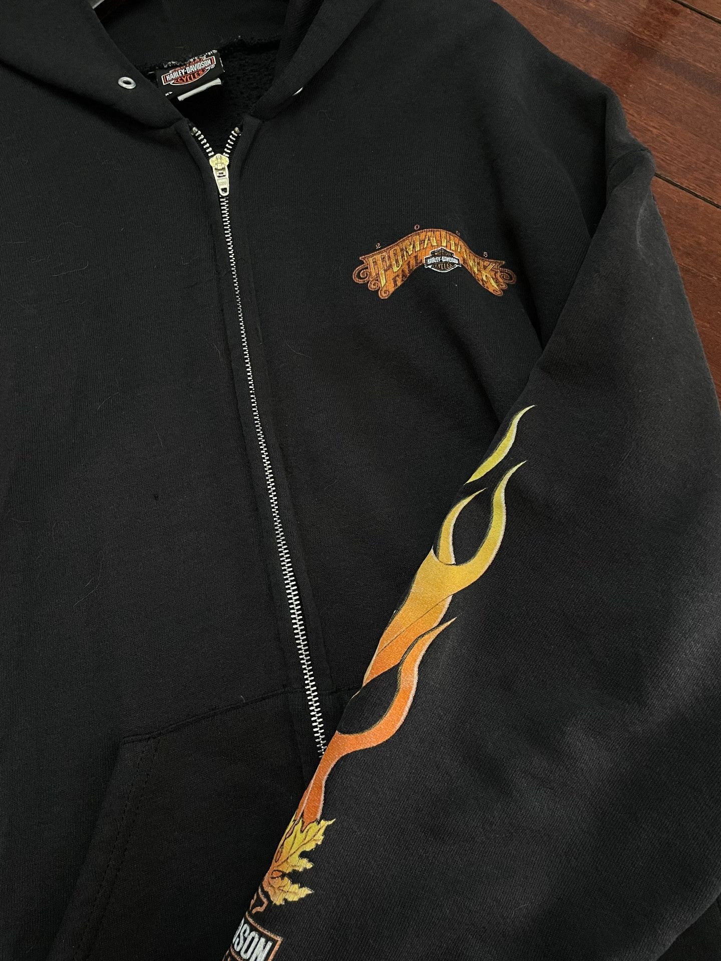Vintage vintage Harley Davidson flame zip hoodie Size US M / EU 48-50 / 2 - 3 Thumbnail
