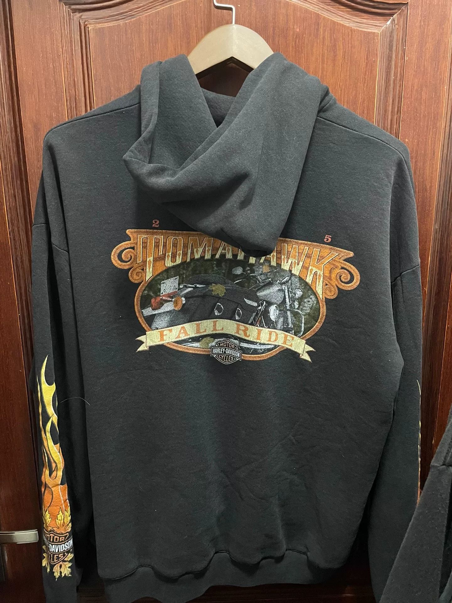 Vintage vintage Harley Davidson flame zip hoodie Size US M / EU 48-50 / 2 - 7 Thumbnail