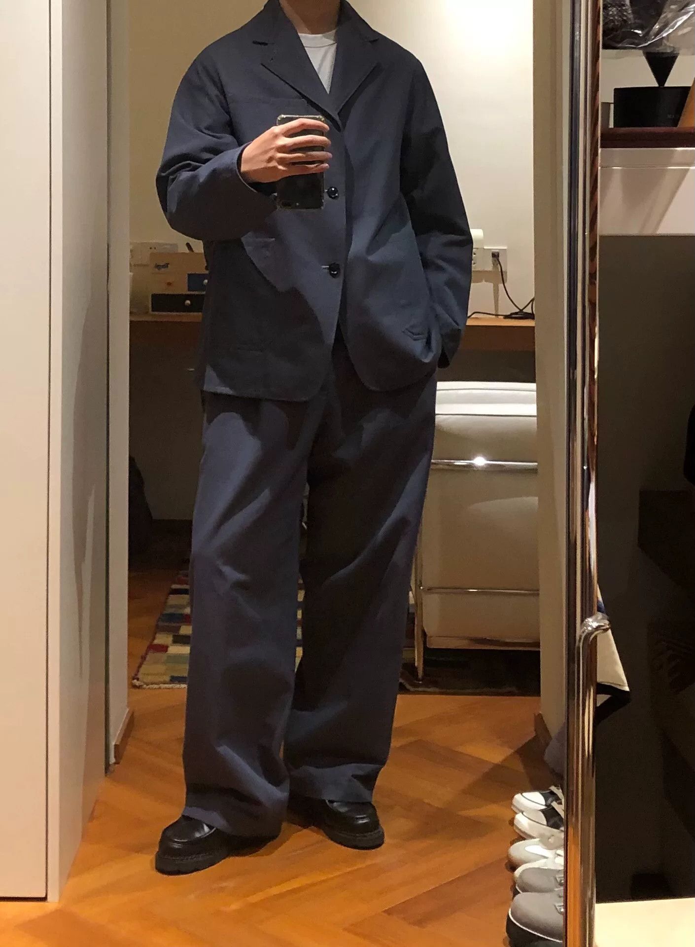 Other RAKINES Gray Blue Suit Blazer Size US M / EU 48-50 / 2 - 6 Thumbnail