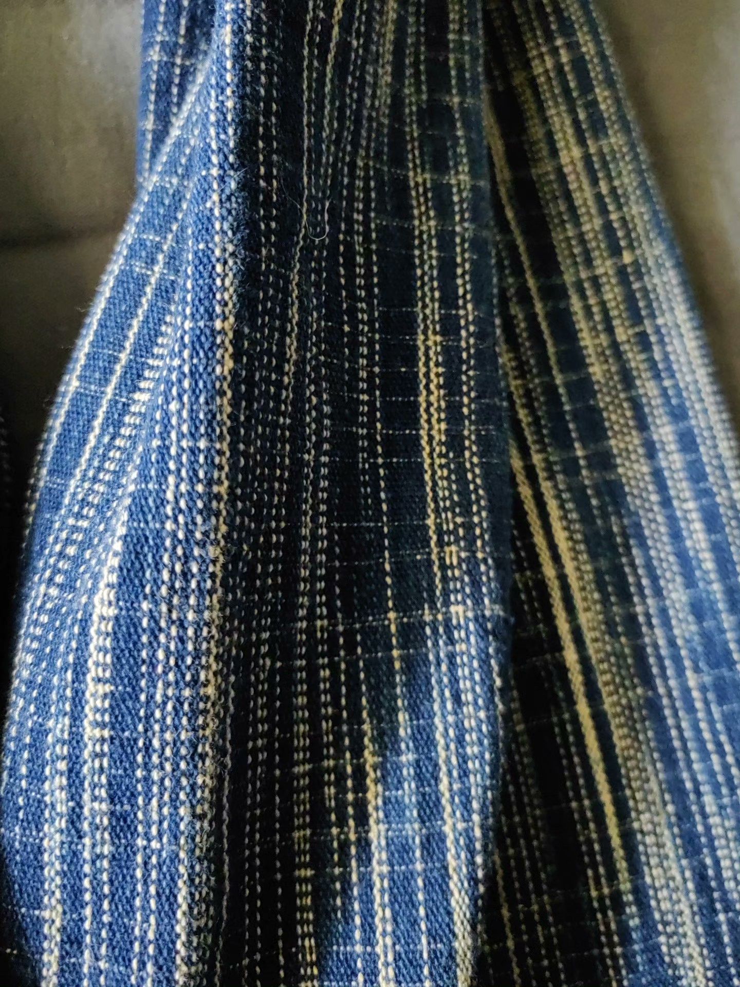 Other Vintage Handmade Blue Dyed Scarf Size ONE SIZE - 6 Thumbnail
