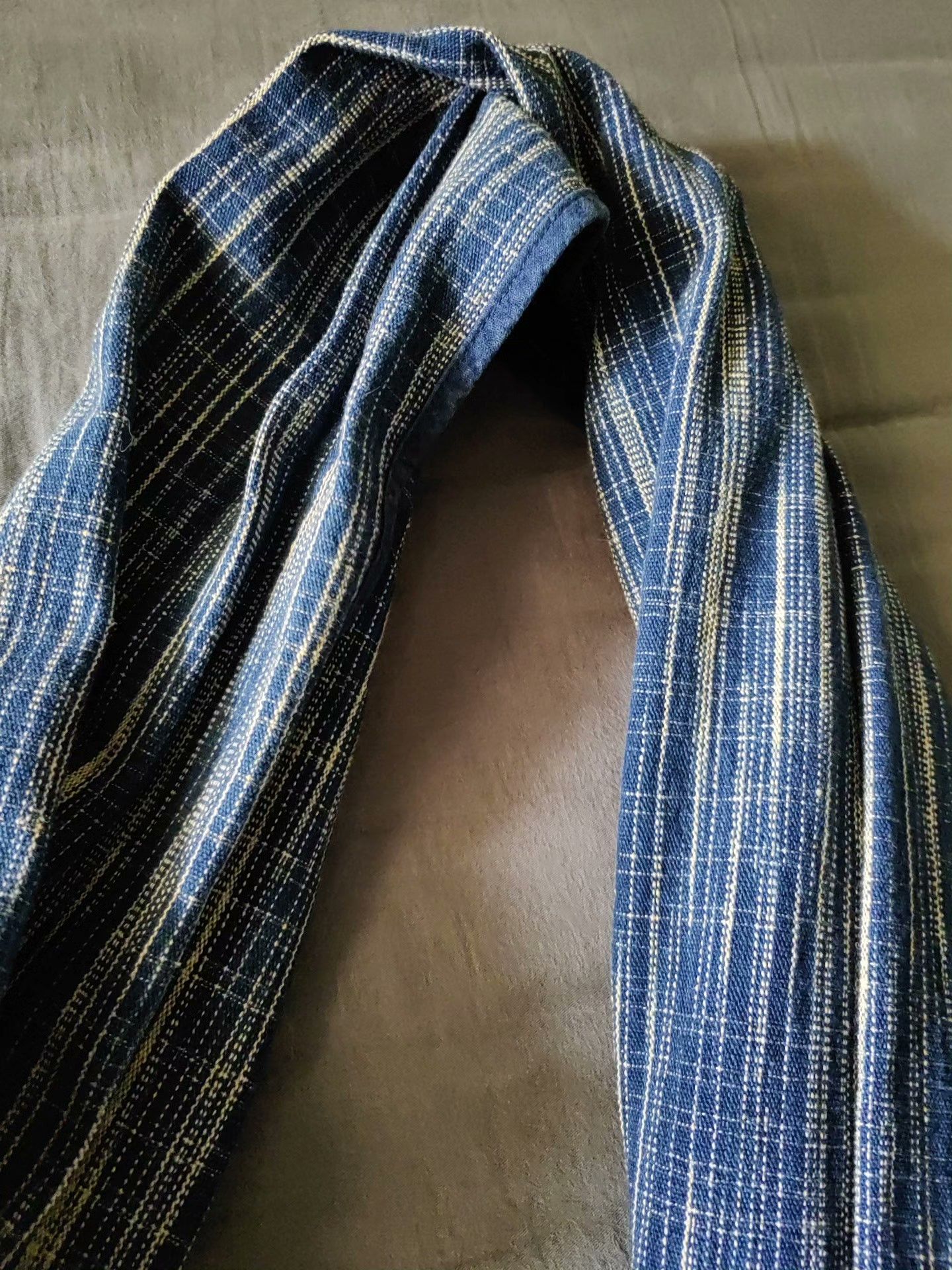 Other Vintage Handmade Blue Dyed Scarf Size ONE SIZE - 5 Thumbnail