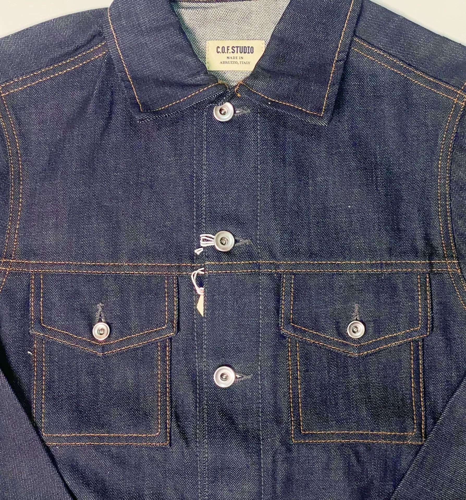 Other Italian C O F Original Selvedge Denim Jacket Size US S / EU 44-46 / 1 - 3 Thumbnail