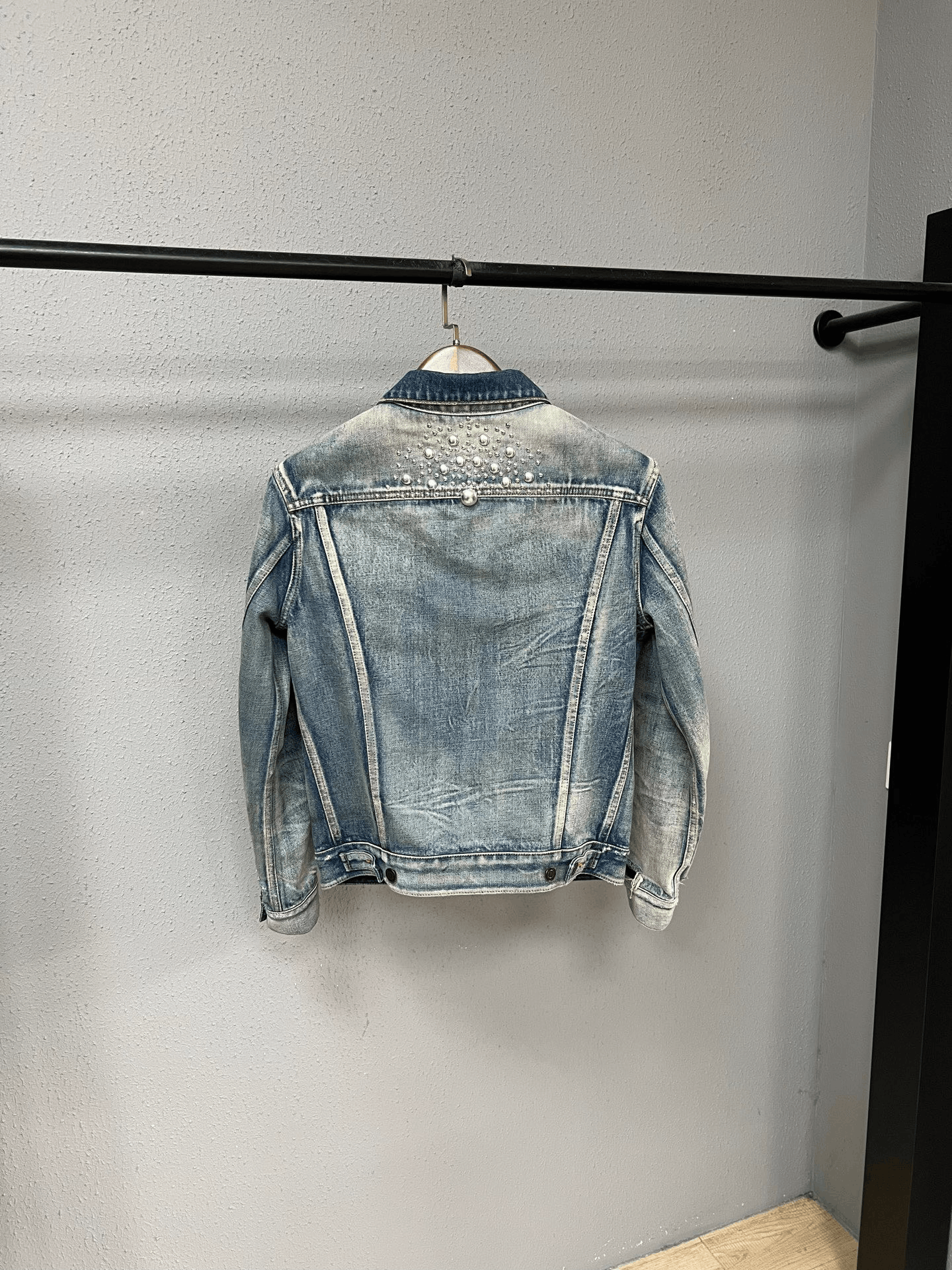 Saint Laurent Paris SLP Washed Distressed Rivet Jacket Size US M / EU 48-50 / 2 - 2 Thumbnail