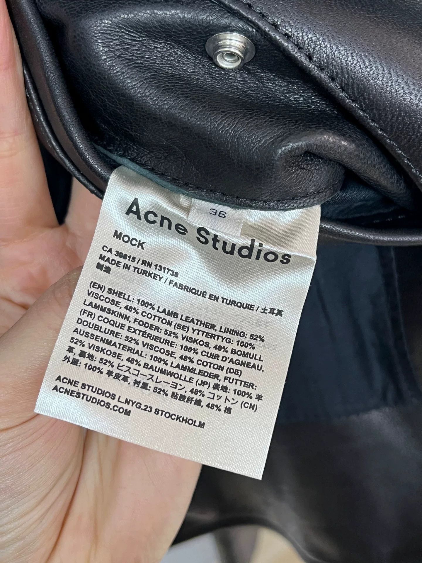 Acne Studios Acne Studios Motorcycle Leather Jacket Size XS / US 0-2 / IT 36-38 - 4 Thumbnail