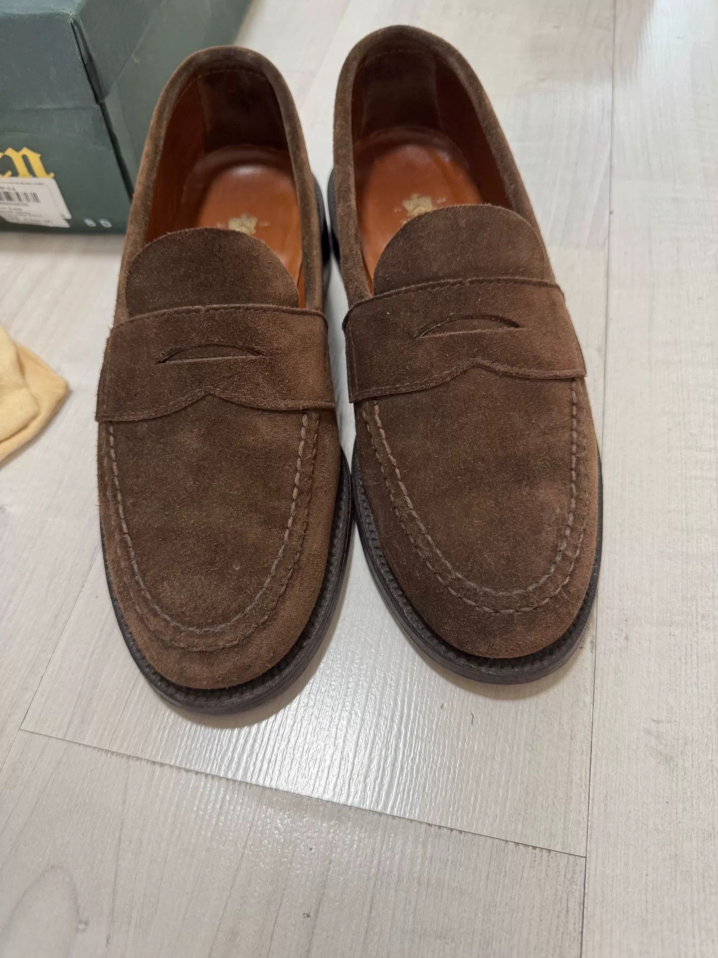 Vintage Brown Suede Penny Loafers Size US 8 / EU 41 - 4 Thumbnail