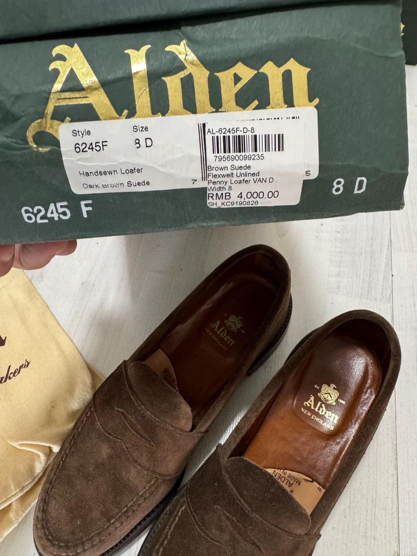 Vintage Brown Suede Penny Loafers Size US 8 / EU 41 - 2 Thumbnail