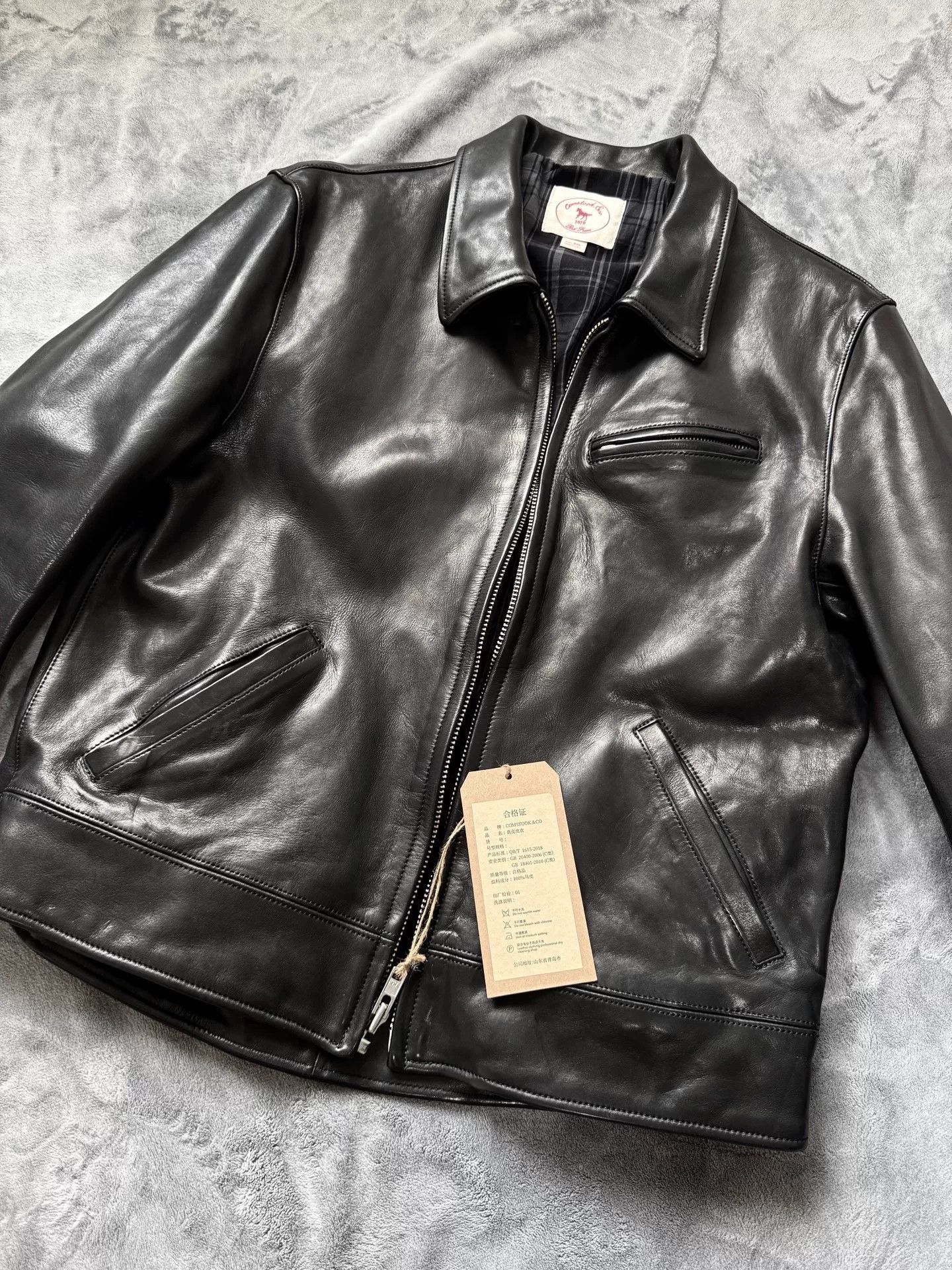 Vintage JS02 Men's Horsehide Leather Jacket Size US XXL / EU 58 / 5 - 2 Thumbnail