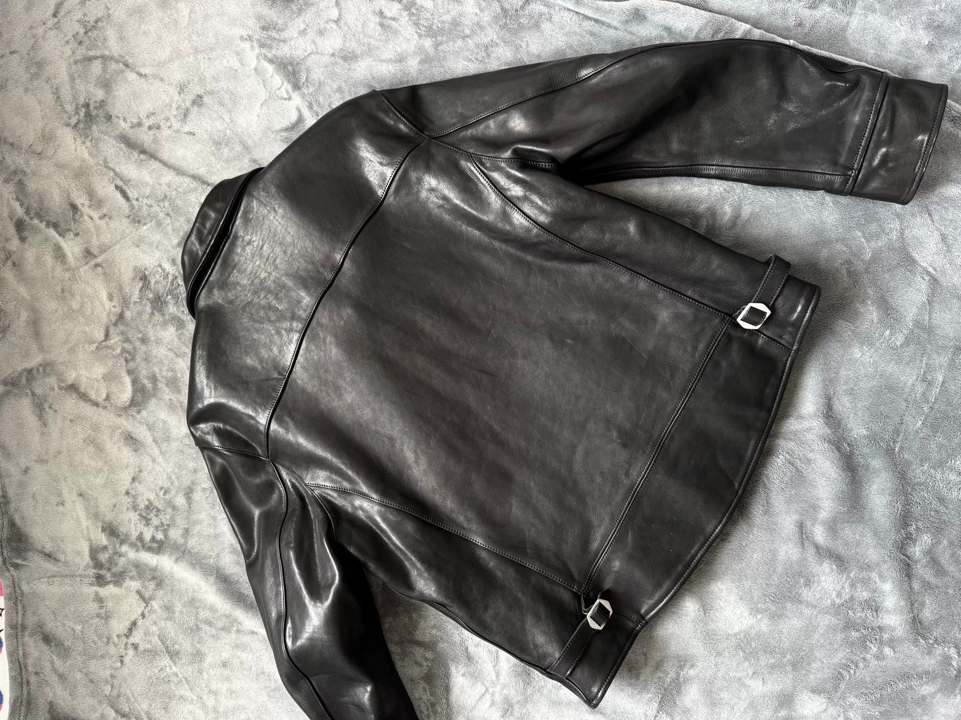 Vintage JS02 Men's Horsehide Leather Jacket Size US XXL / EU 58 / 5 - 4 Thumbnail