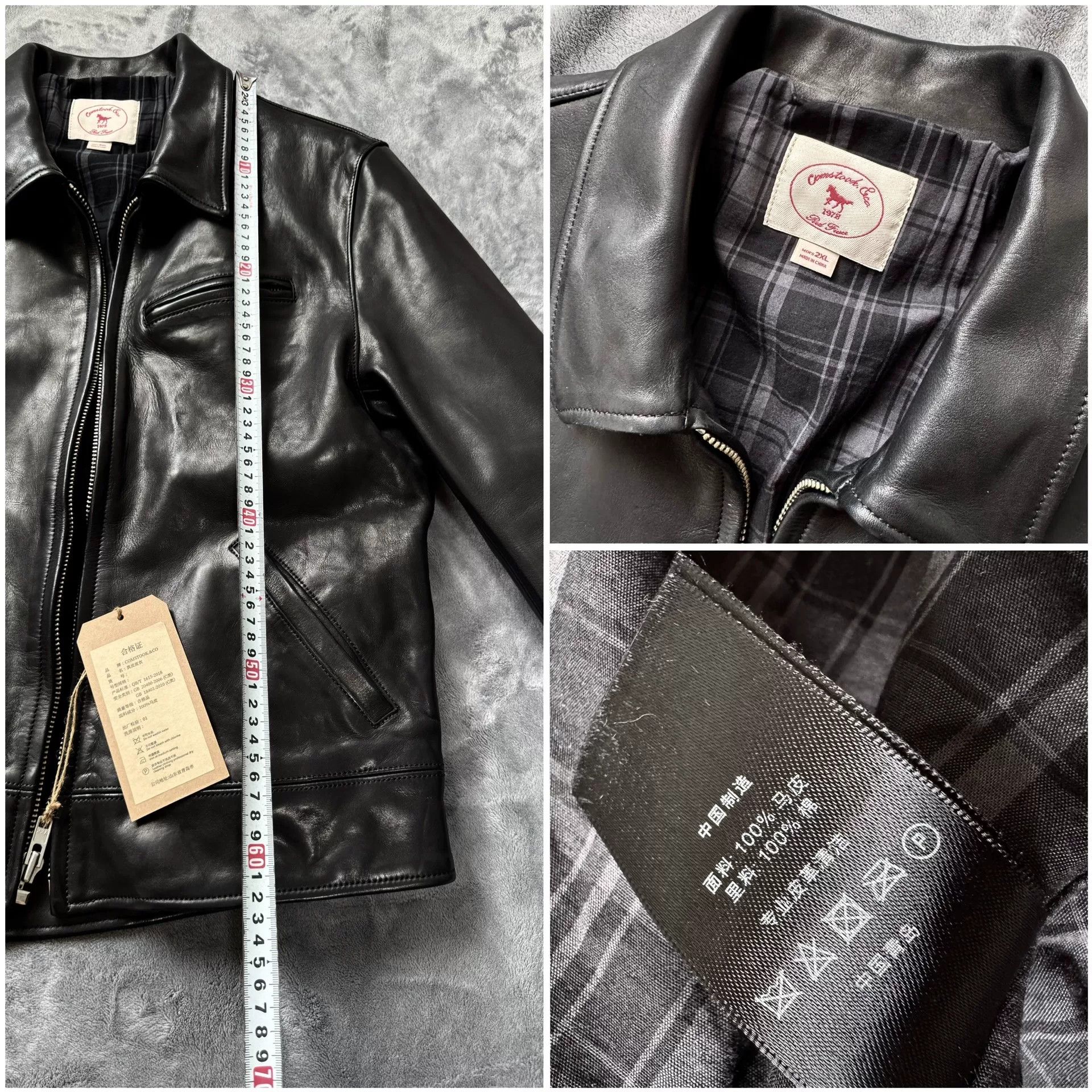 Vintage JS02 Men's Horsehide Leather Jacket Size US XXL / EU 58 / 5 - 6 Thumbnail