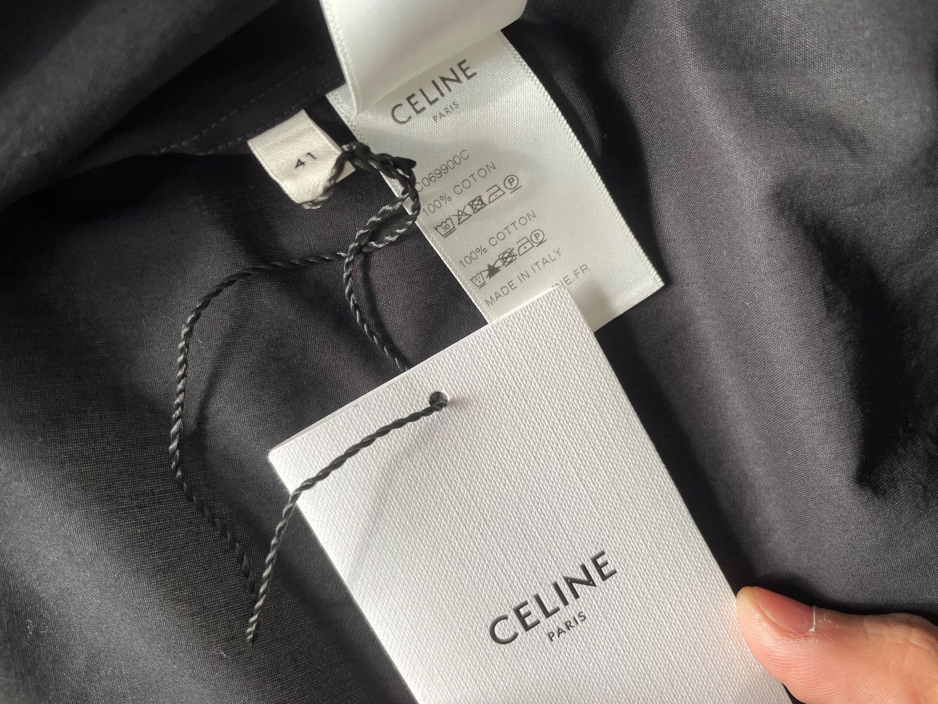 Hedi Slimane CELINE Hedi Slimane Black Shirt 41 Size US M / EU 48-50 / 2 - 6 Thumbnail