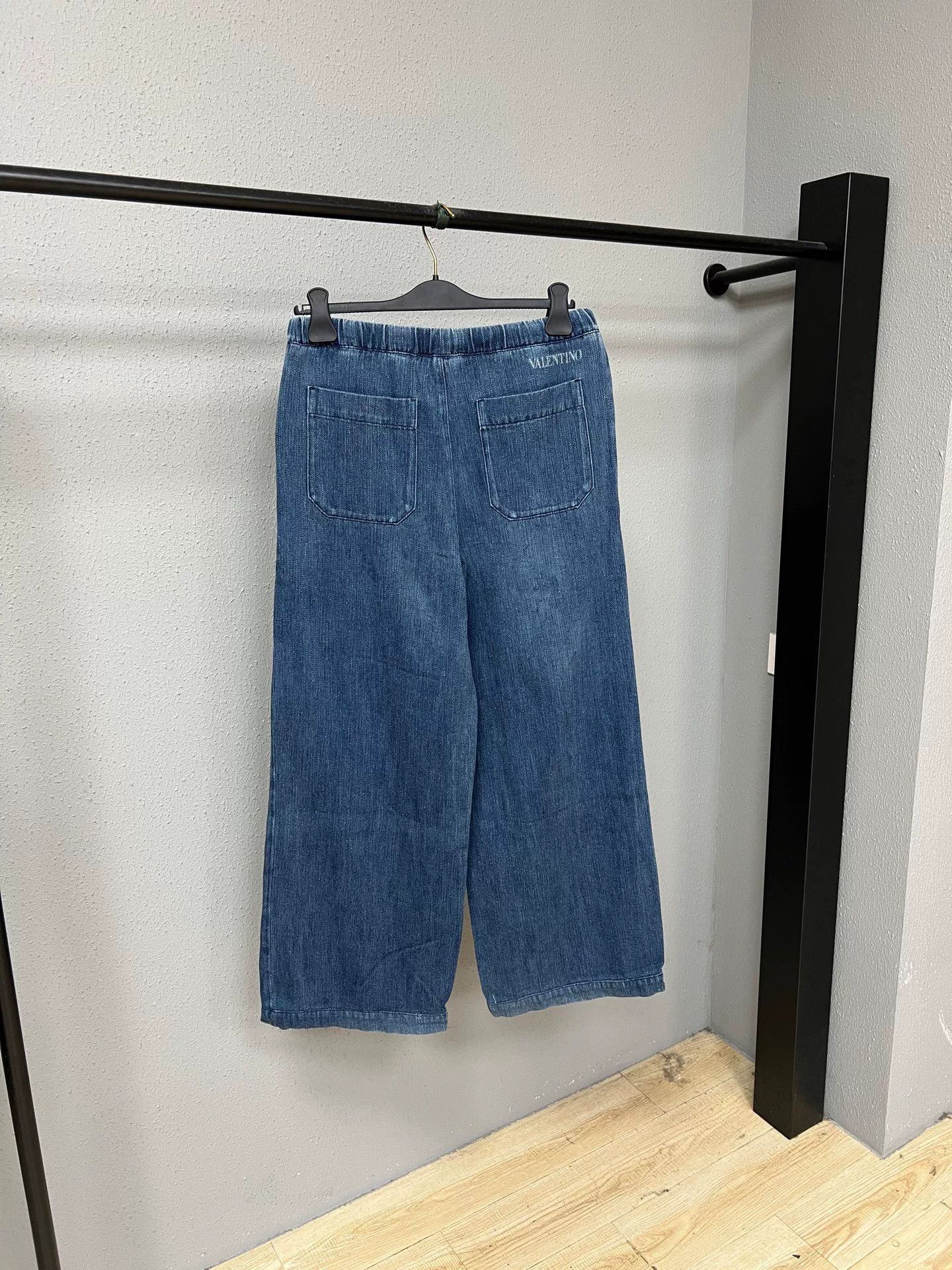 Valentino Valentino Denim Wide-Leg Pants Size US 30 / EU 46 - 2 Thumbnail
