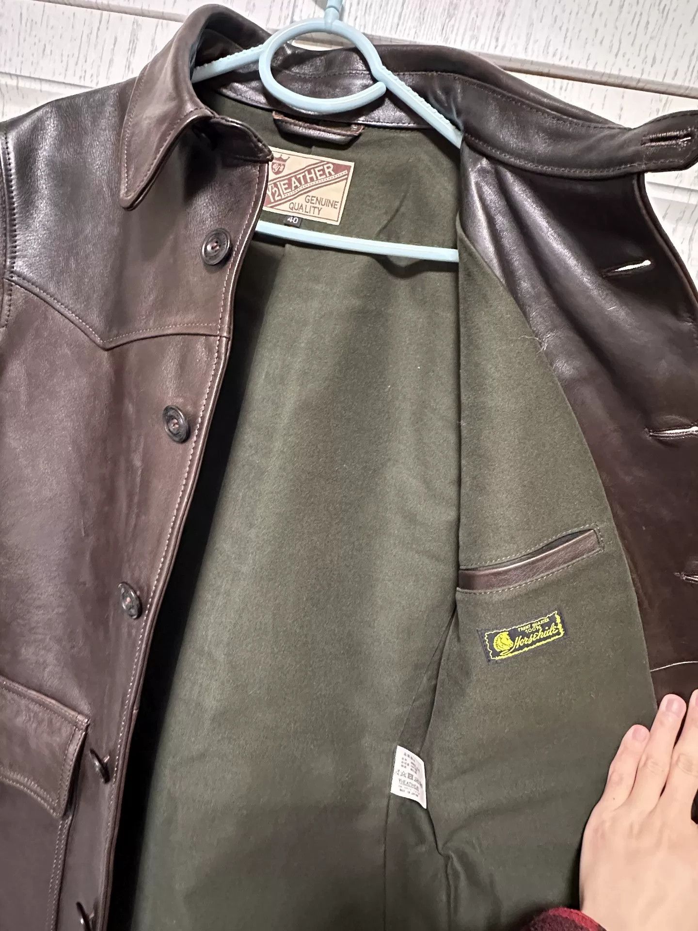 Y'2 Leather Y'2LEATHER Vintage Horsehide Trucker Jacket Size US XXS / EU 40 - 6 Thumbnail