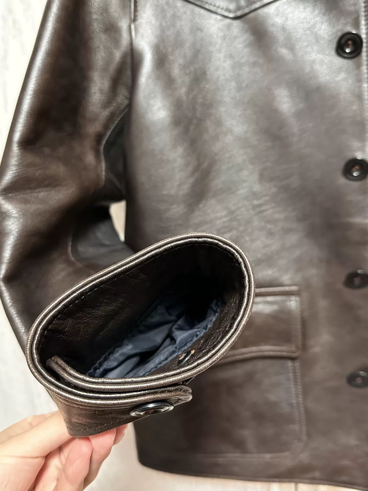 Y'2 Leather Y'2LEATHER Vintage Horsehide Trucker Jacket Size US XXS / EU 40 - 3 Thumbnail