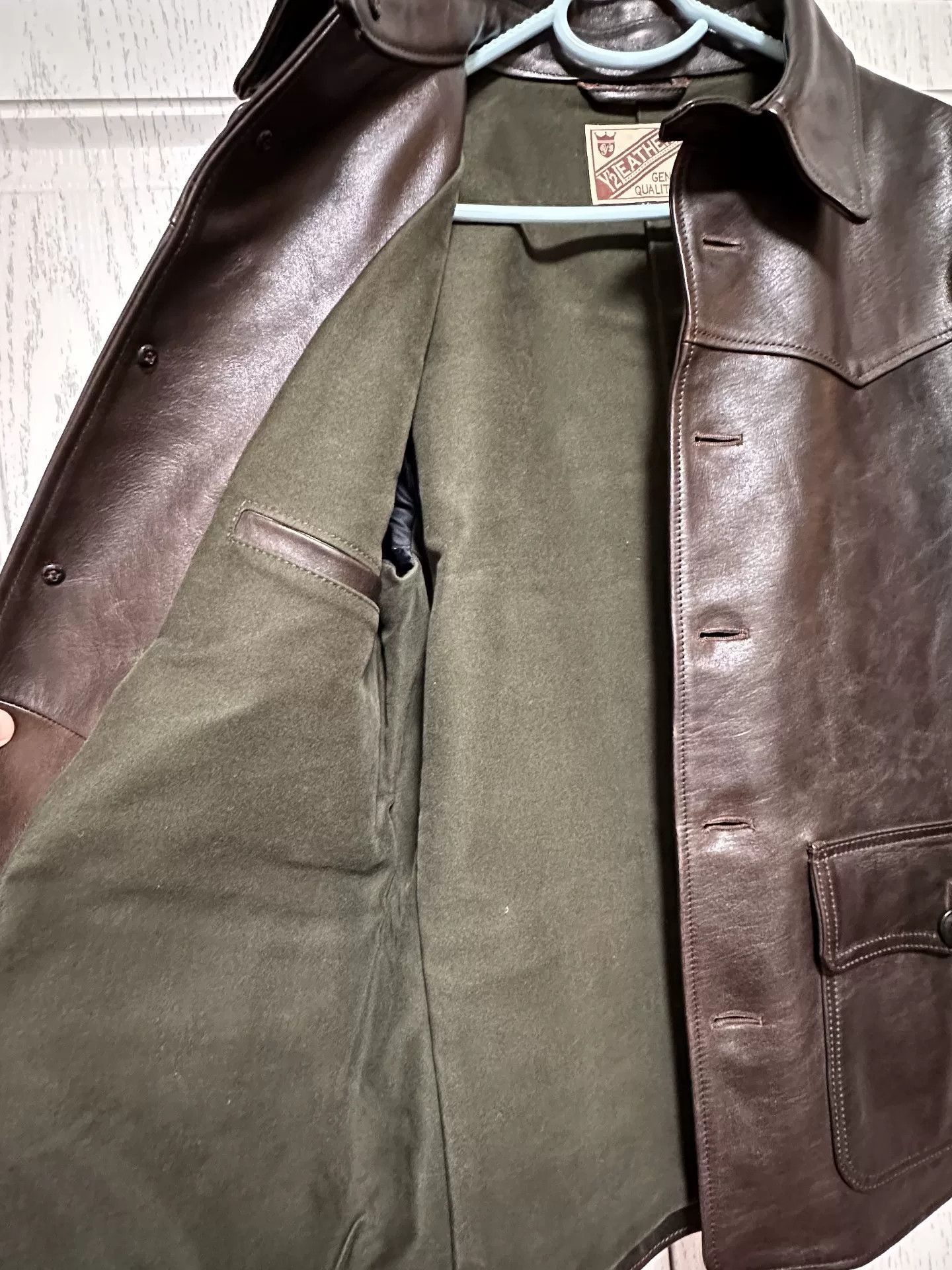Y'2 Leather Y'2LEATHER Vintage Horsehide Trucker Jacket Size US XXS / EU 40 - 5 Thumbnail