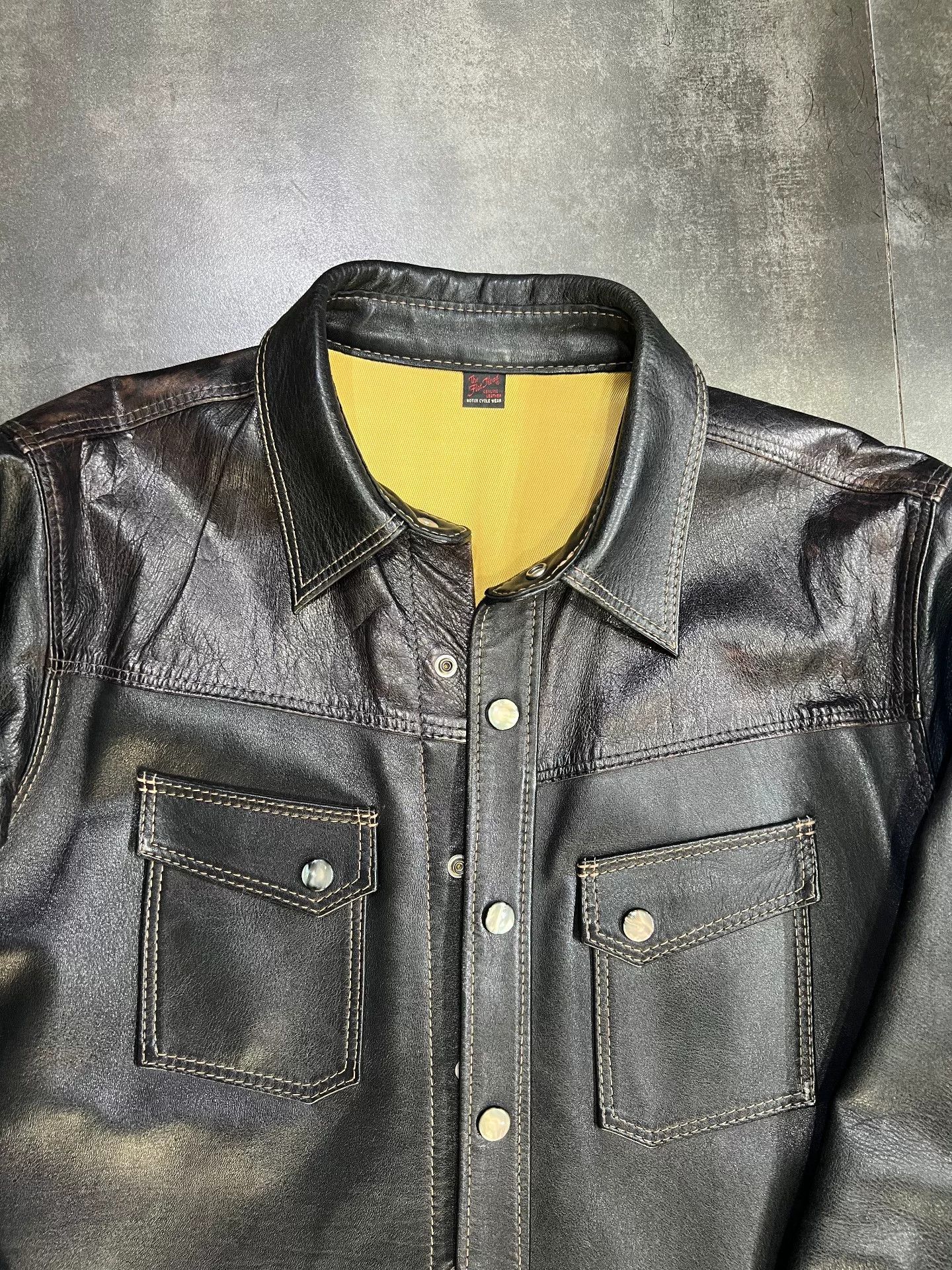 The Flat Head Flat Head Horse Leather Shirt Size US M / EU 48-50 / 2 - 2 Thumbnail