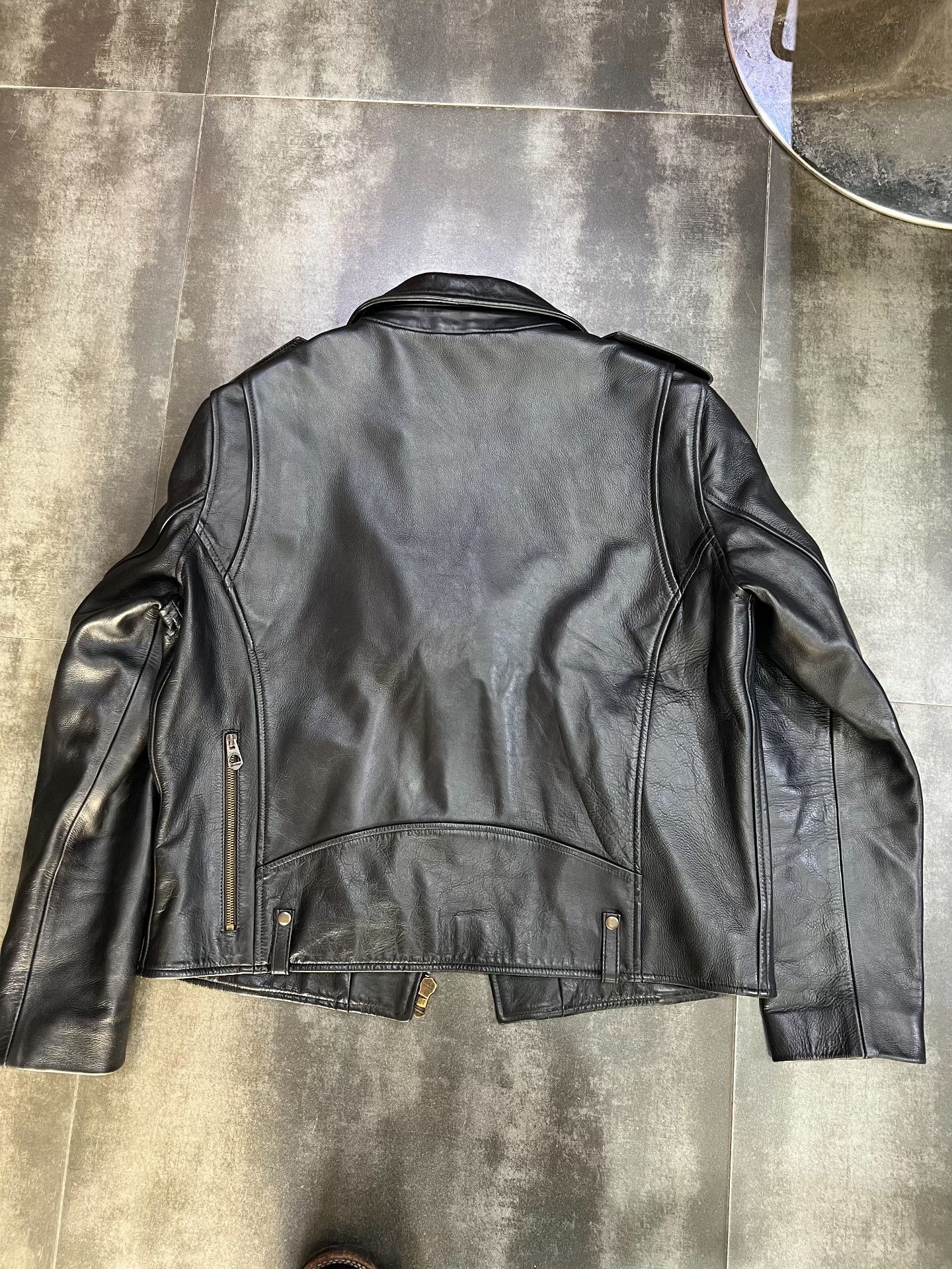 Other Shangri-La Heritage Cowhide Diagonal Zipper Biker Jacket Size US L / EU 52-54 / 3 - 2 Thumbnail