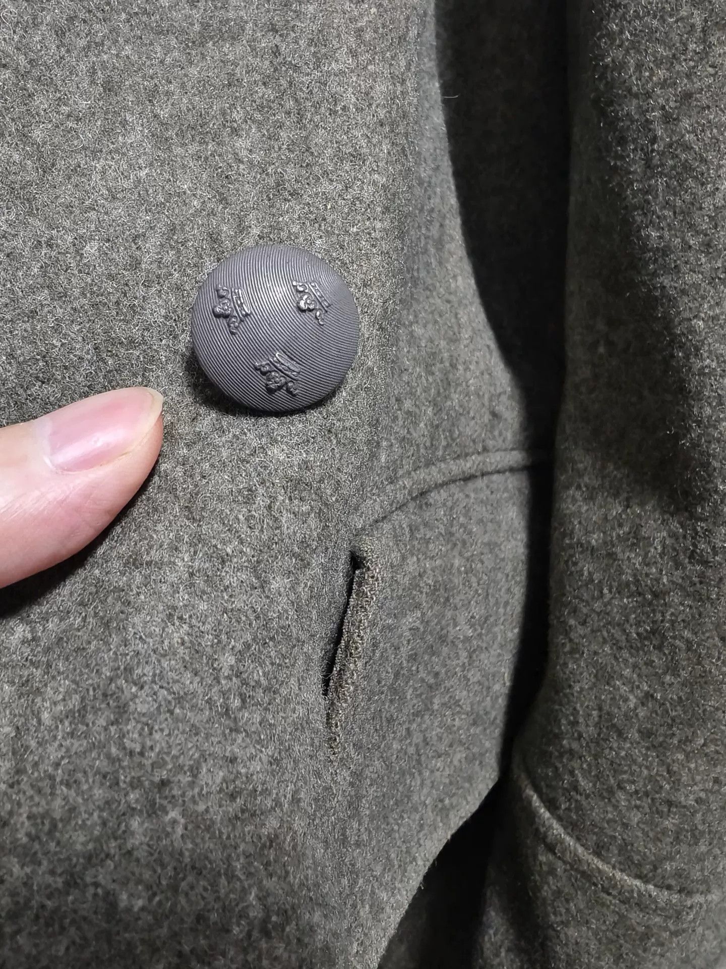 Other 1955 Swedish Military Wool Coat Olive Size US M / EU 48-50 / 2 - 4 Thumbnail