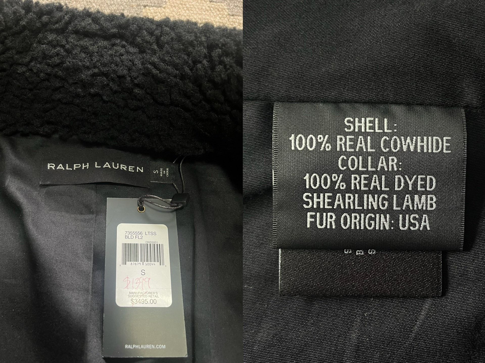 Ralph Lauren Black Label Ralph Lauren Black Label Cowhide Fur Collar Coat Size US M / EU 48-50 / 2 - 6 Thumbnail