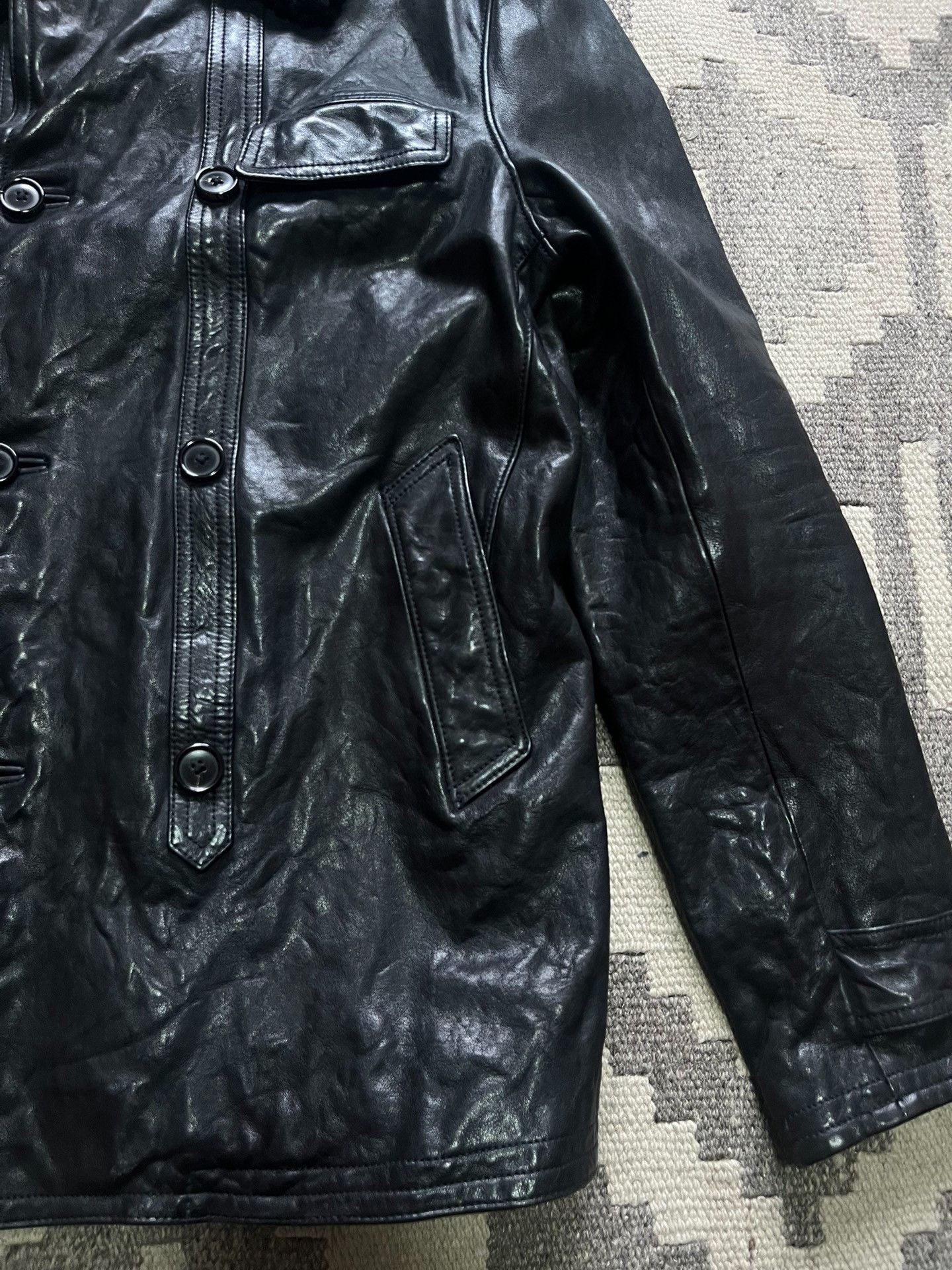 Ralph Lauren Black Label Ralph Lauren Black Label Cowhide Fur Collar Coat Size US M / EU 48-50 / 2 - 4 Thumbnail
