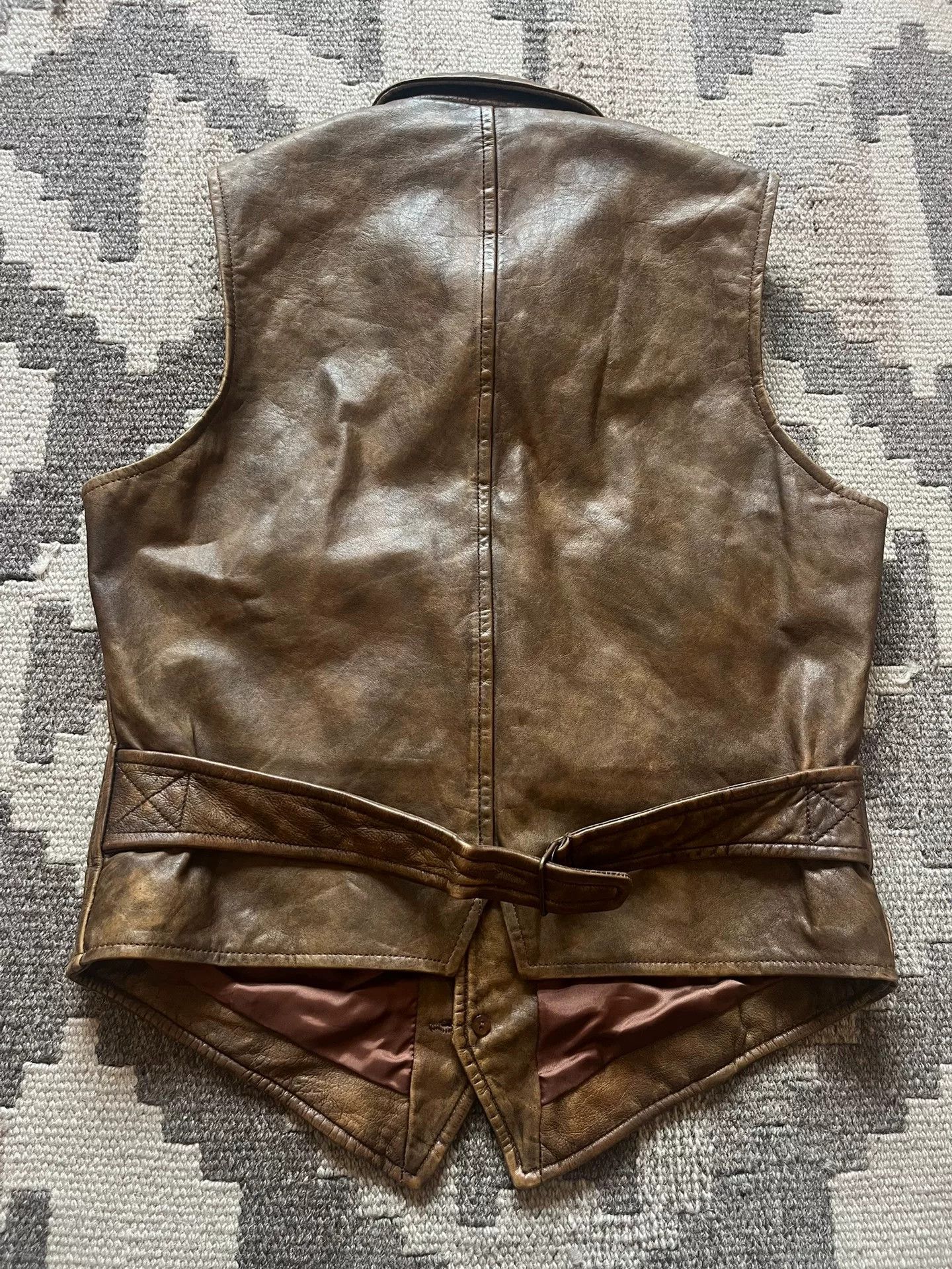RRL Ralph Lauren Ralph Lauren Vintage Leather Hunting Vest Size US M / EU 48-50 / 2 - 7 Thumbnail