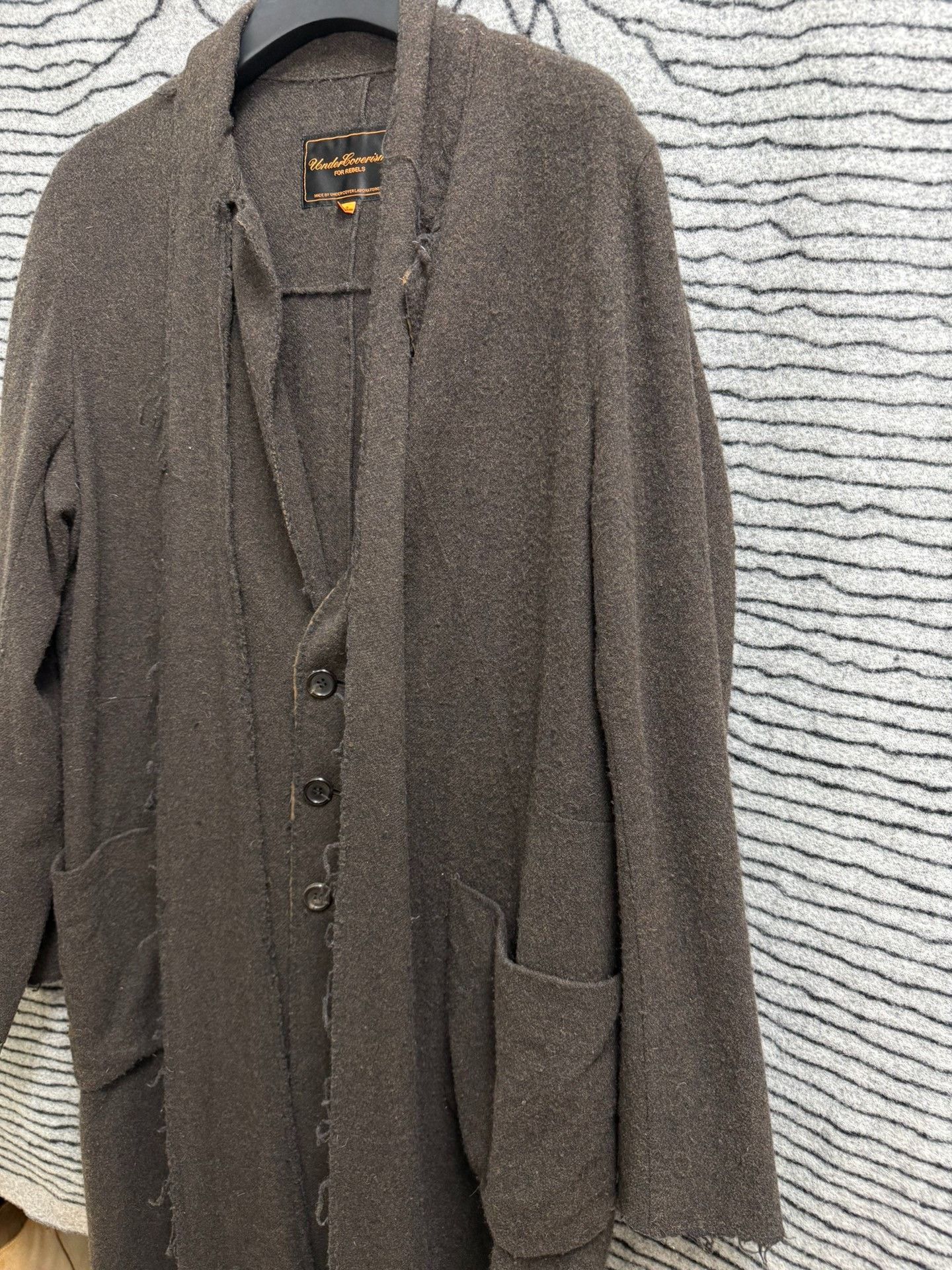 Undercover UNDERCOVER 06AW GURU GURU Distressed Wool Coat Size US L / EU 52-54 / 3 - 4 Thumbnail