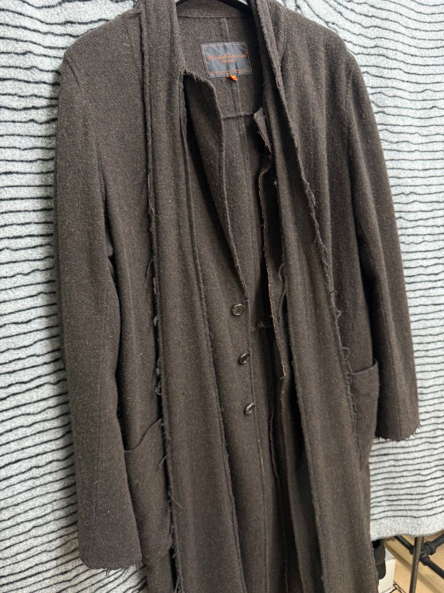 Undercover UNDERCOVER 06AW GURU GURU Distressed Wool Coat Size US L / EU 52-54 / 3 - 8 Thumbnail