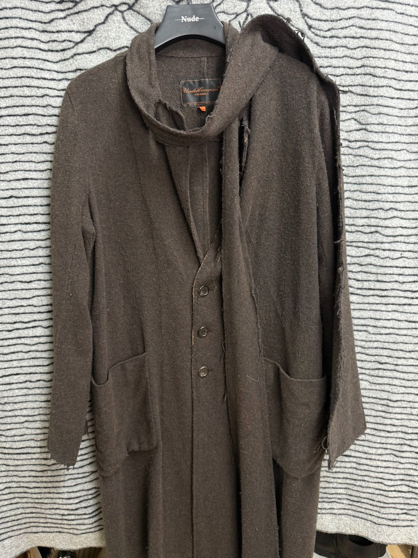 Undercover UNDERCOVER 06AW GURU GURU Distressed Wool Coat Size US L / EU 52-54 / 3 - 5 Thumbnail