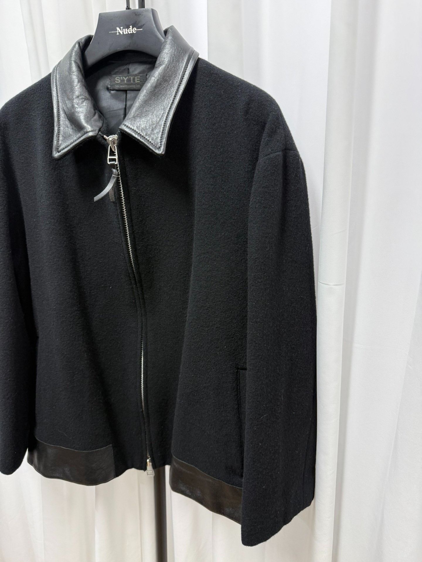 Yohji Yamamoto Yohji Yamamoto Syte Leather Patch Wool Jacket Size US M / EU 48-50 / 2 - 2 Thumbnail