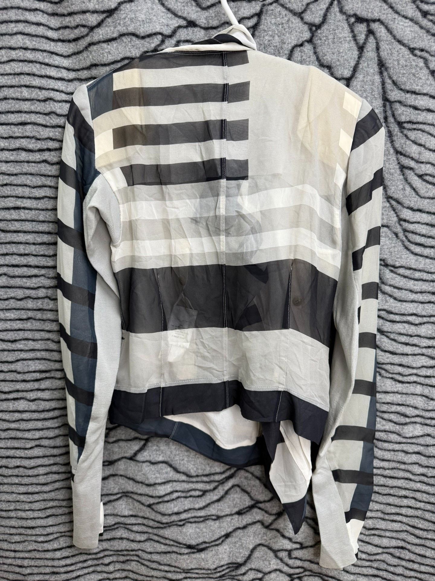 Rick Owens Rick Owens Tulle Mesh Stripe Biker Jacket Size M / US 6-8 / IT 42-44 - 5 Thumbnail