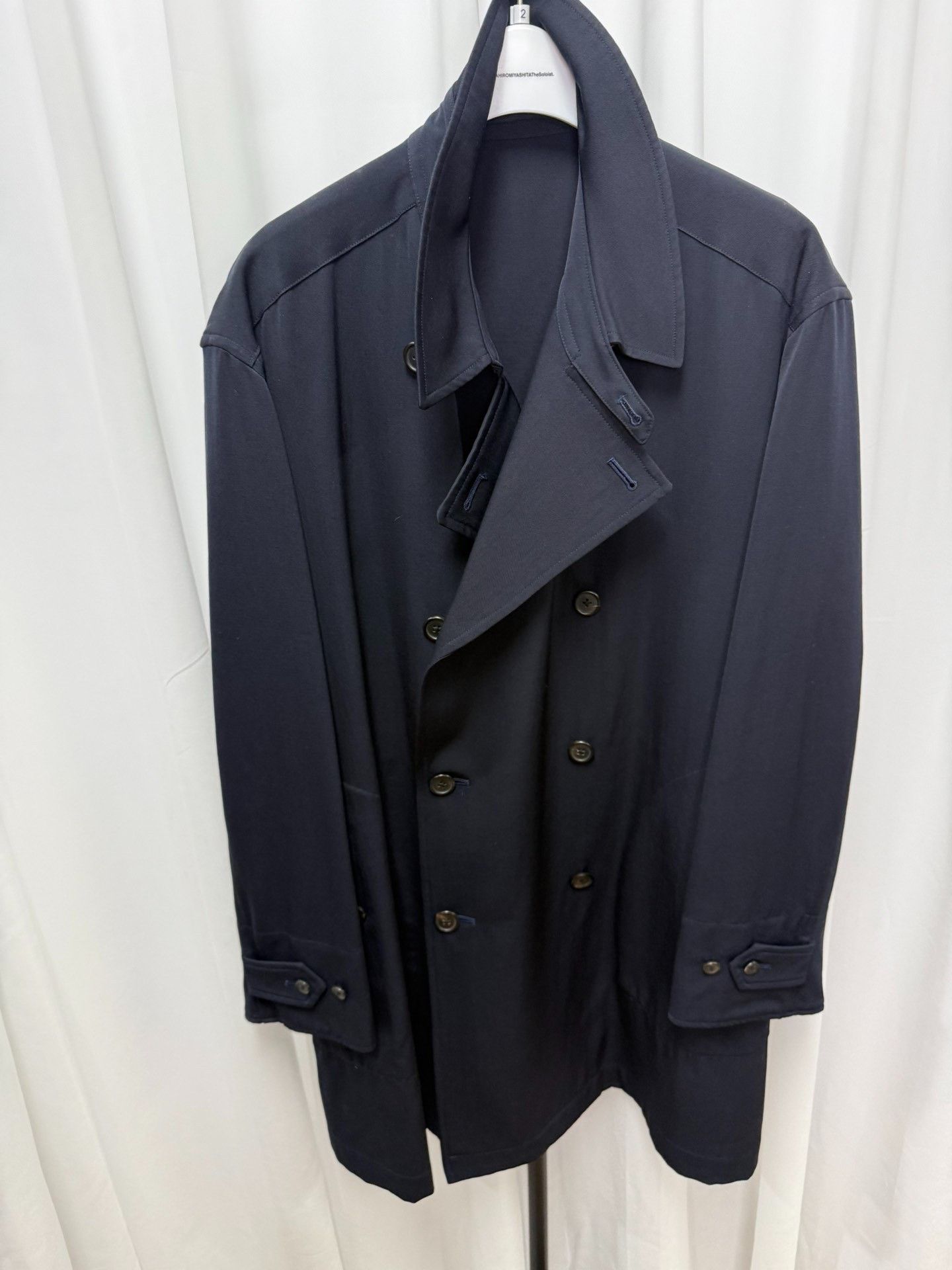 Yohji Yamamoto Yohji Yamamoto Y's Men's Wool Navy Coat Size US M / EU 48-50 / 2 - 7 Thumbnail