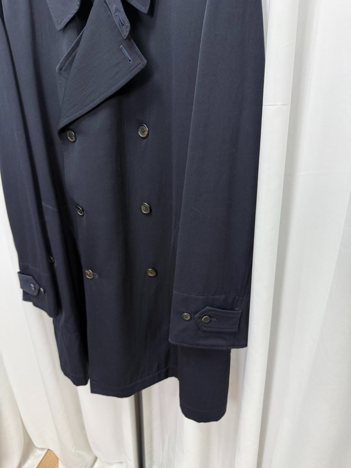 Yohji Yamamoto Yohji Yamamoto Y's Men's Wool Navy Coat Size US M / EU 48-50 / 2 - 2 Thumbnail