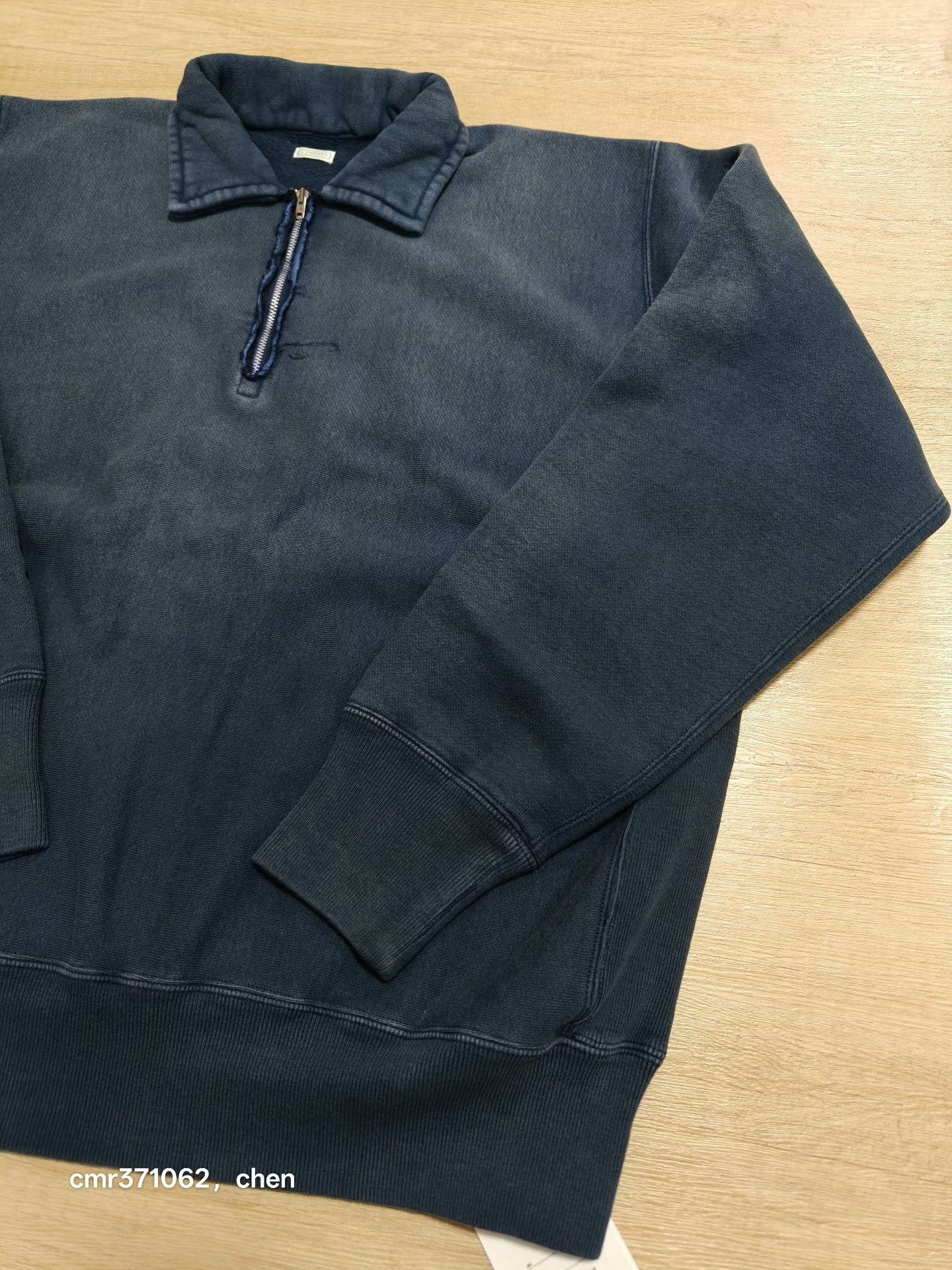 A.PRESSE A.PRESSE 26SS Vintage Distressed Half-Zip Sweatshirt Size US M / EU 48-50 / 2 - 2 Thumbnail