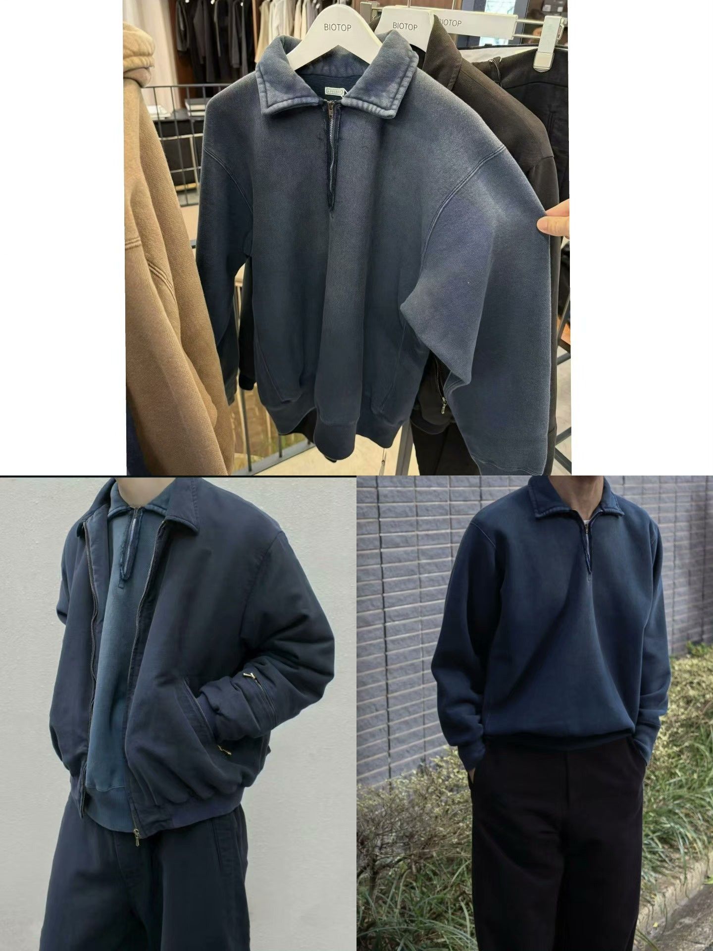 A.PRESSE A.PRESSE 26SS Vintage Distressed Half-Zip Sweatshirt Size US M / EU 48-50 / 2 - 9 Thumbnail