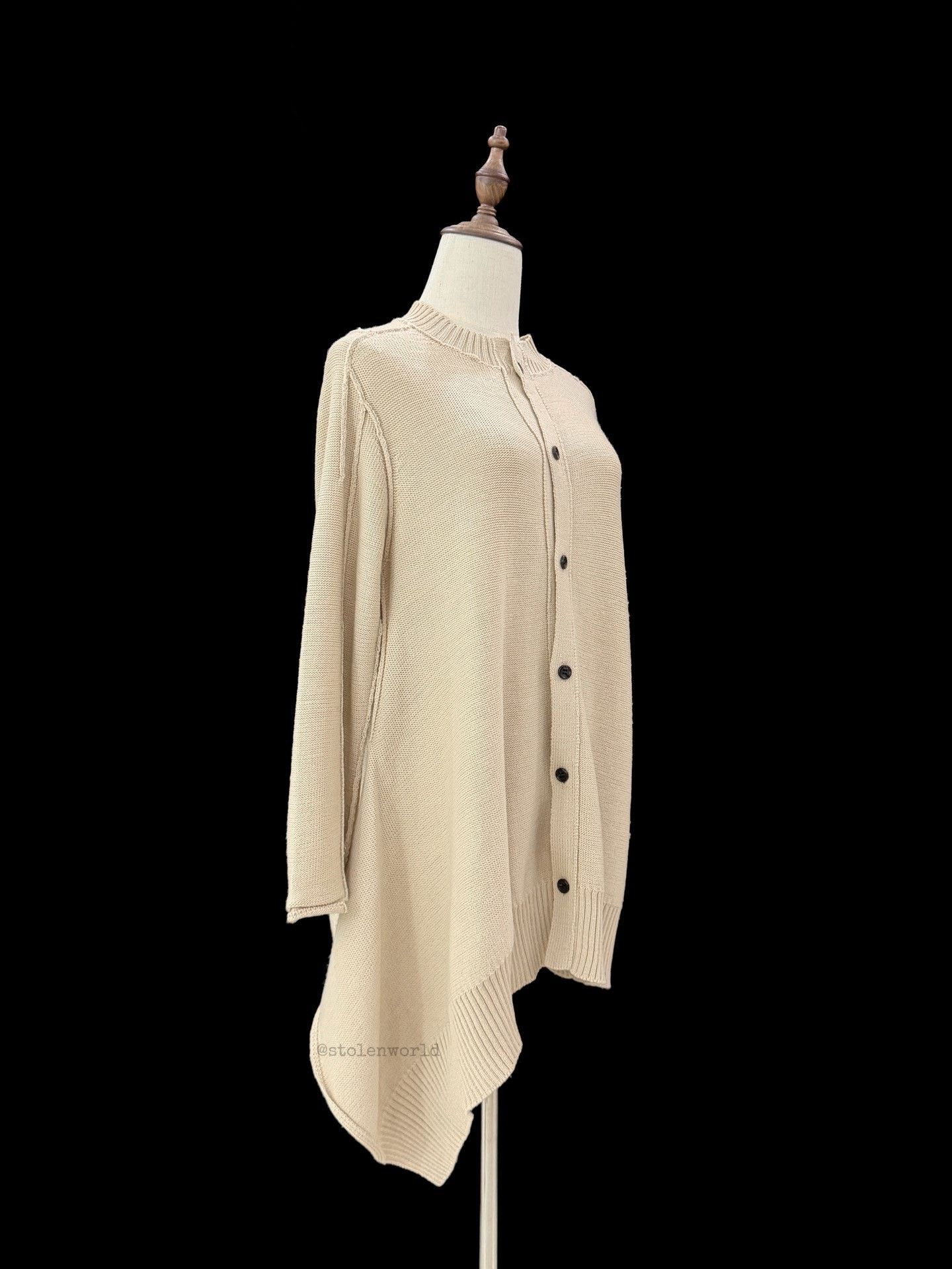 Y's Yohji Yamamoto Y's Asymmetric Hem Wool Cardigan Size M / US 6-8 / IT 42-44 - 9 Thumbnail
