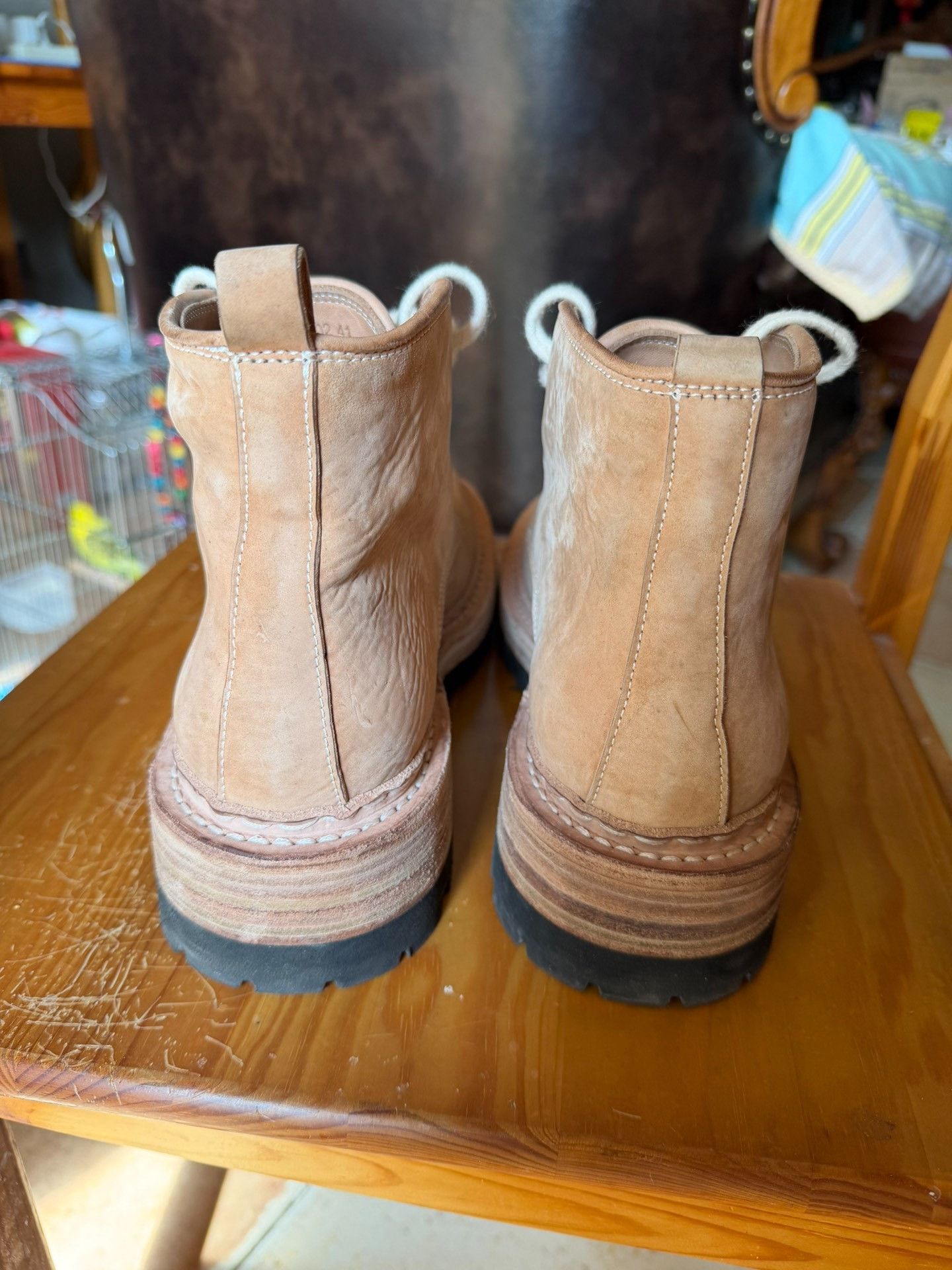 Other Retro Italian Leather Thick Sole Martin Boots Size US 8 / EU 41 - 4 Thumbnail