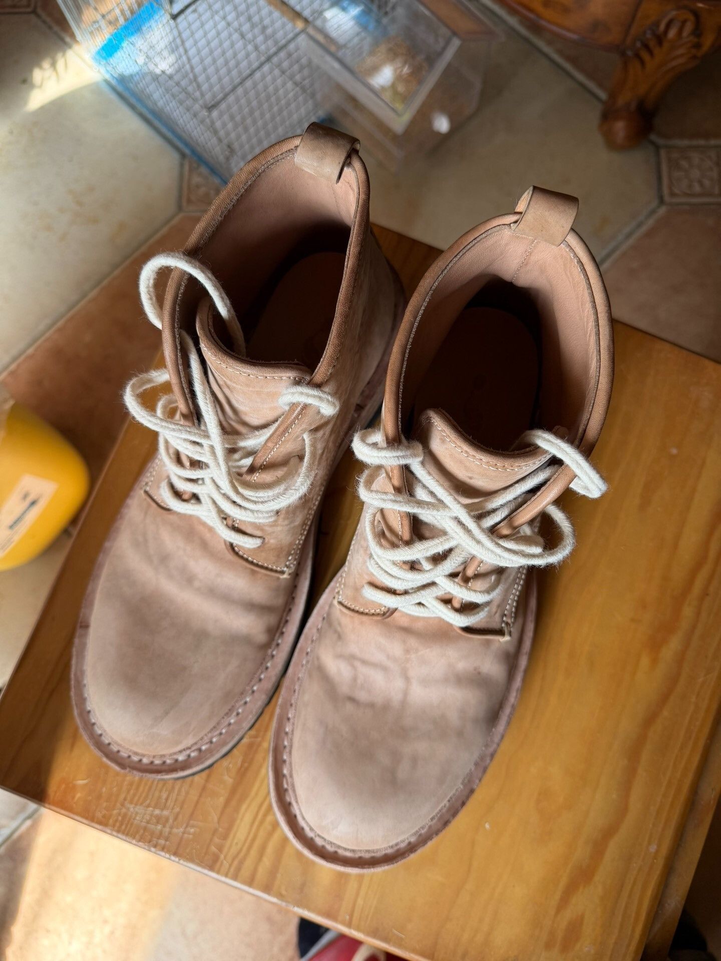Other Retro Italian Leather Thick Sole Martin Boots Size US 8 / EU 41 - 2 Thumbnail