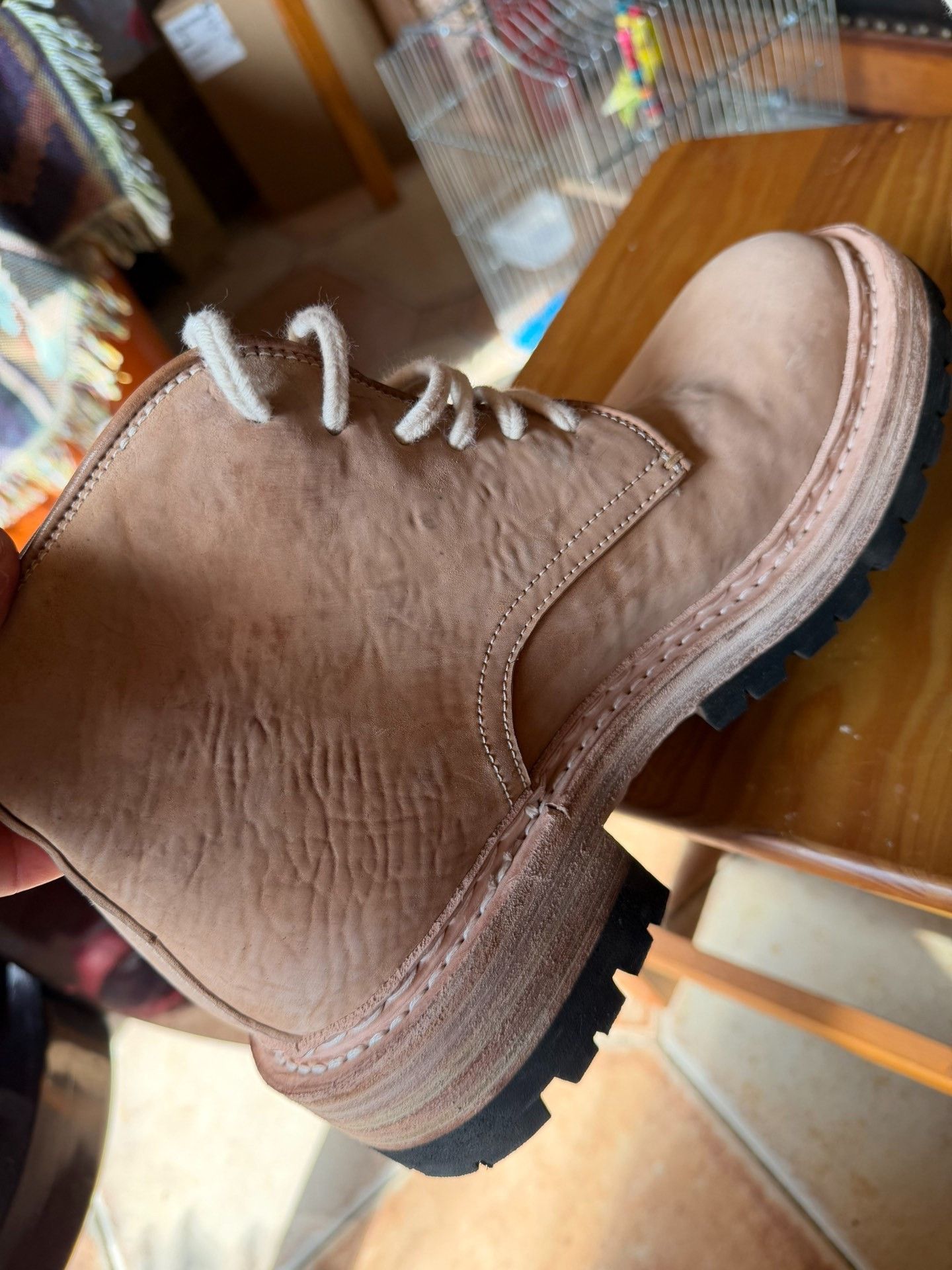 Other Retro Italian Leather Thick Sole Martin Boots Size US 8 / EU 41 - 3 Thumbnail