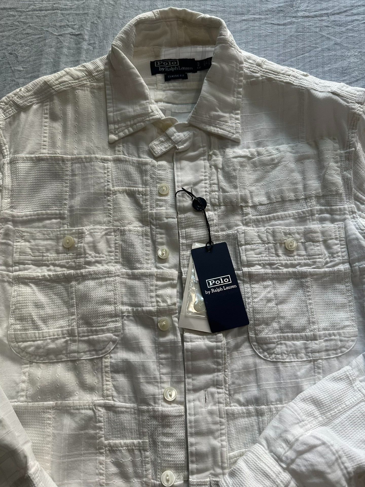 Other Polo Cotton-Linen Blend Patchwork Shirt Size US M / EU 48-50 / 2 - 4 Thumbnail