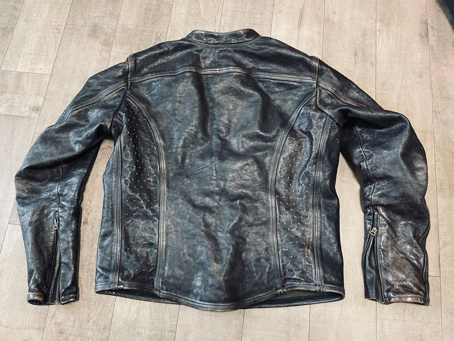 Thedi Thedi Limited Distressed Leather Moto Jacket Size US XXL / EU 58 / 5 - 8 Thumbnail