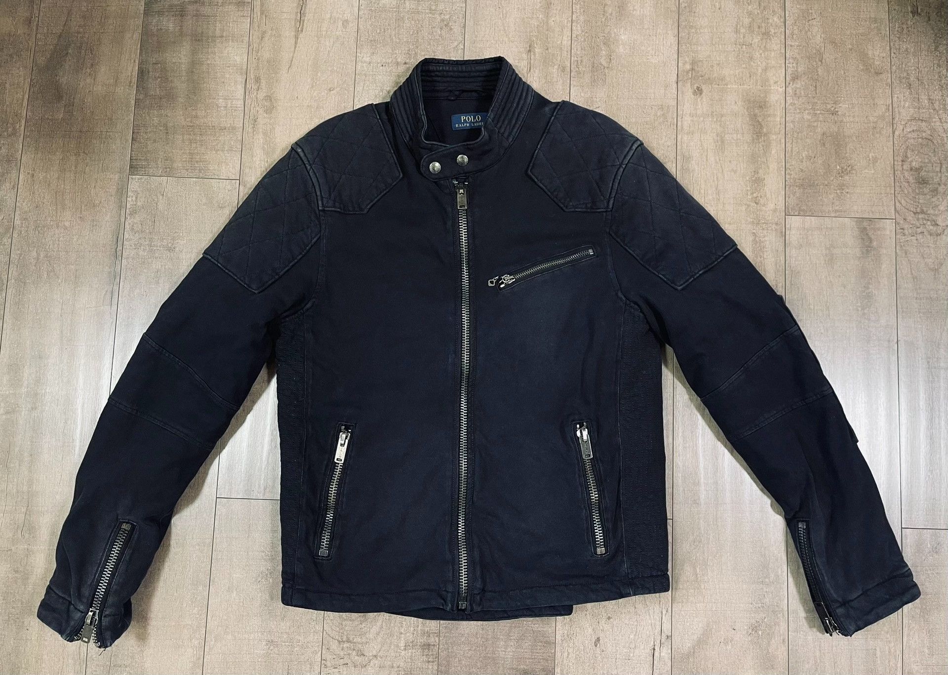 Ralph Lauren Ralph Lauren Classic Black Motorcycle Jacket Size US M / EU 48-50 / 2 - 2 Thumbnail