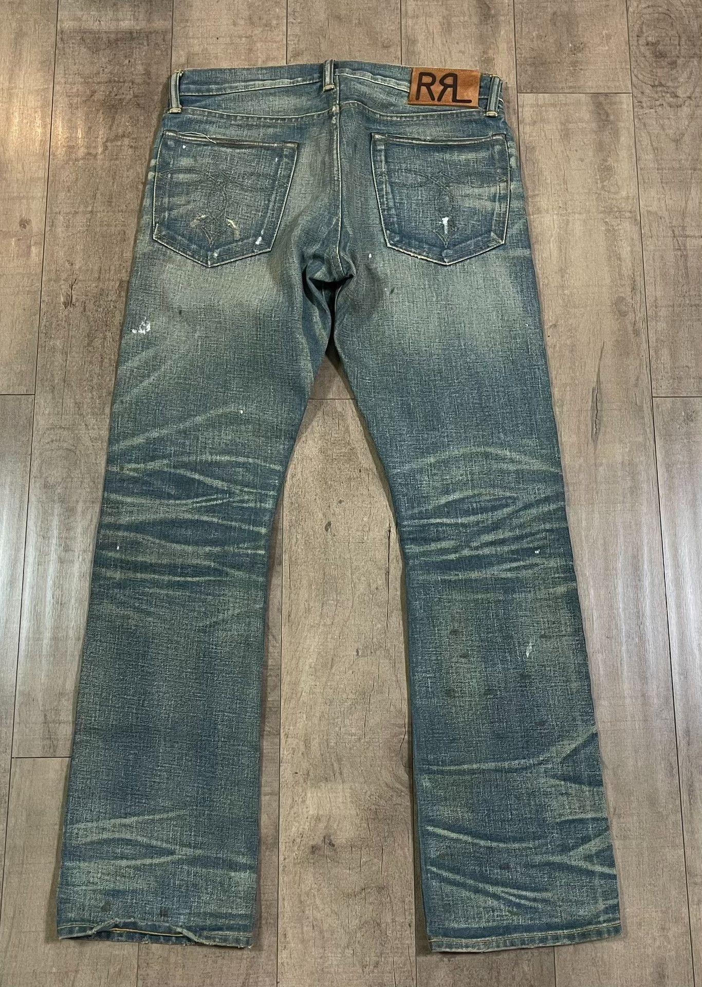 RRL Ralph Lauren RRL Distressed Washed Denim Jeans Size US 32 / EU 48 - 8 Thumbnail