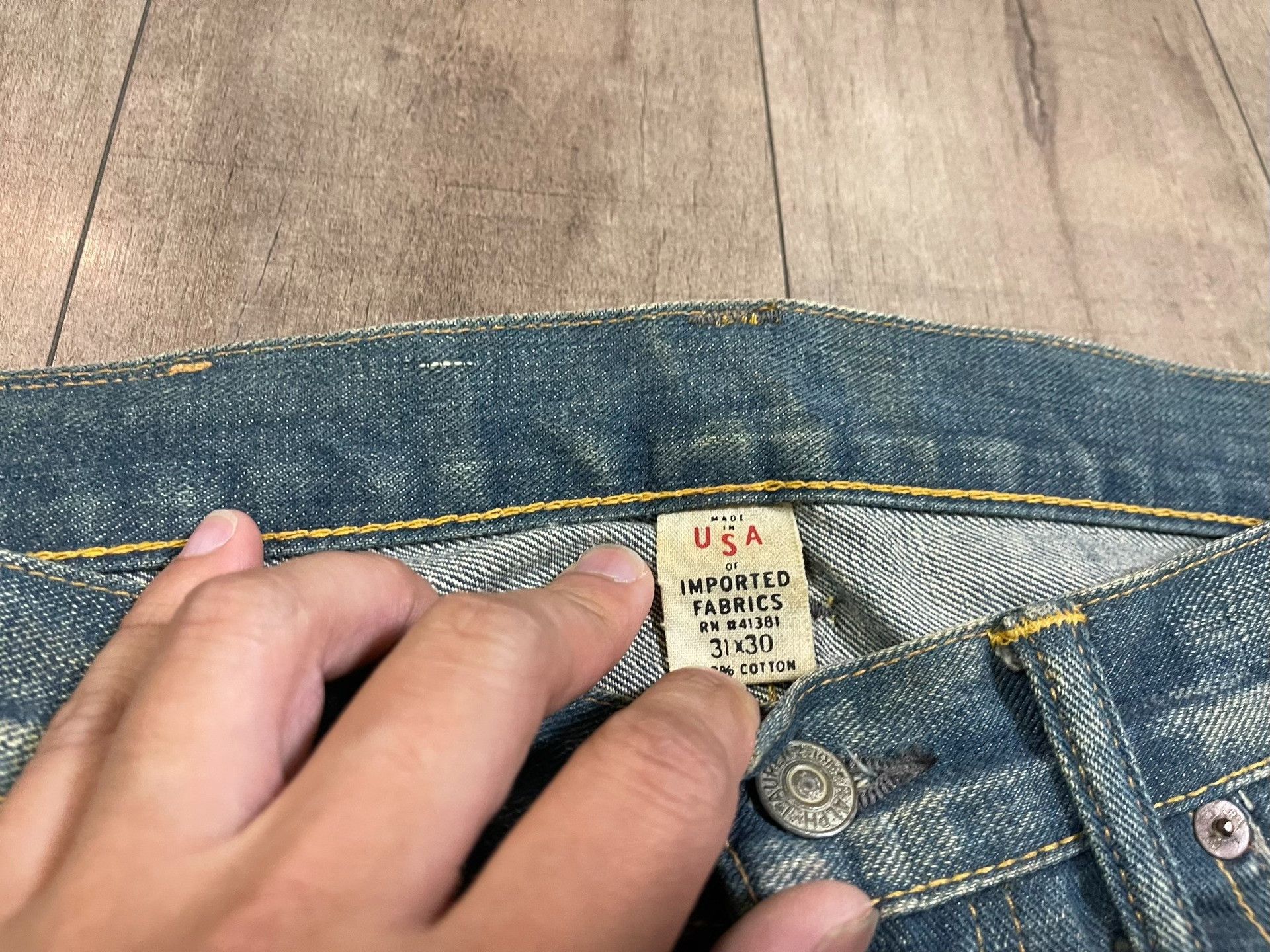 RRL Ralph Lauren RRL Distressed Washed Denim Jeans Size US 32 / EU 48 - 5 Thumbnail
