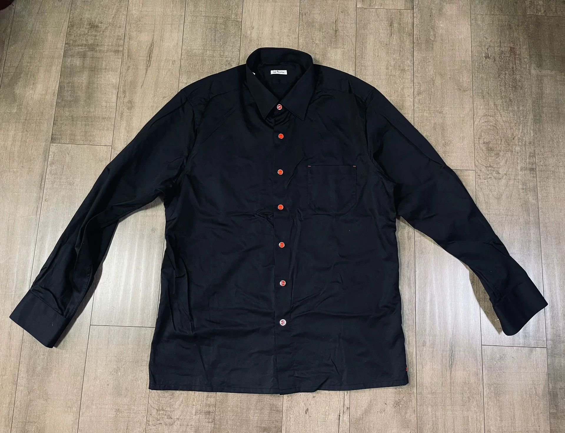 Vintage Black Tencel Cotton Long-Sleeve Shirt Size US M / EU 48-50 / 2 - 3 Thumbnail