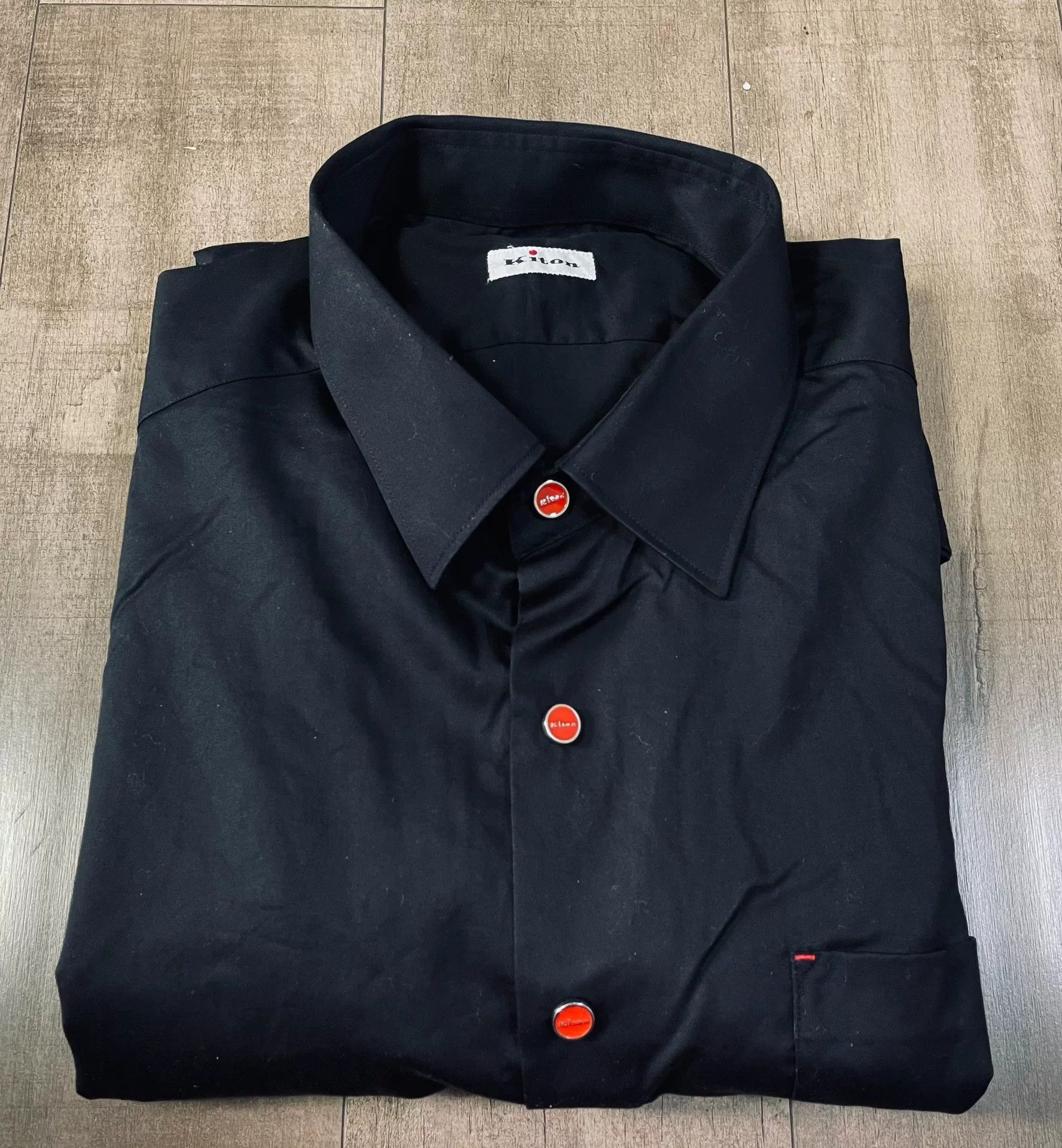 Vintage Black Tencel Cotton Long-Sleeve Shirt Size US M / EU 48-50 / 2 - 6 Thumbnail