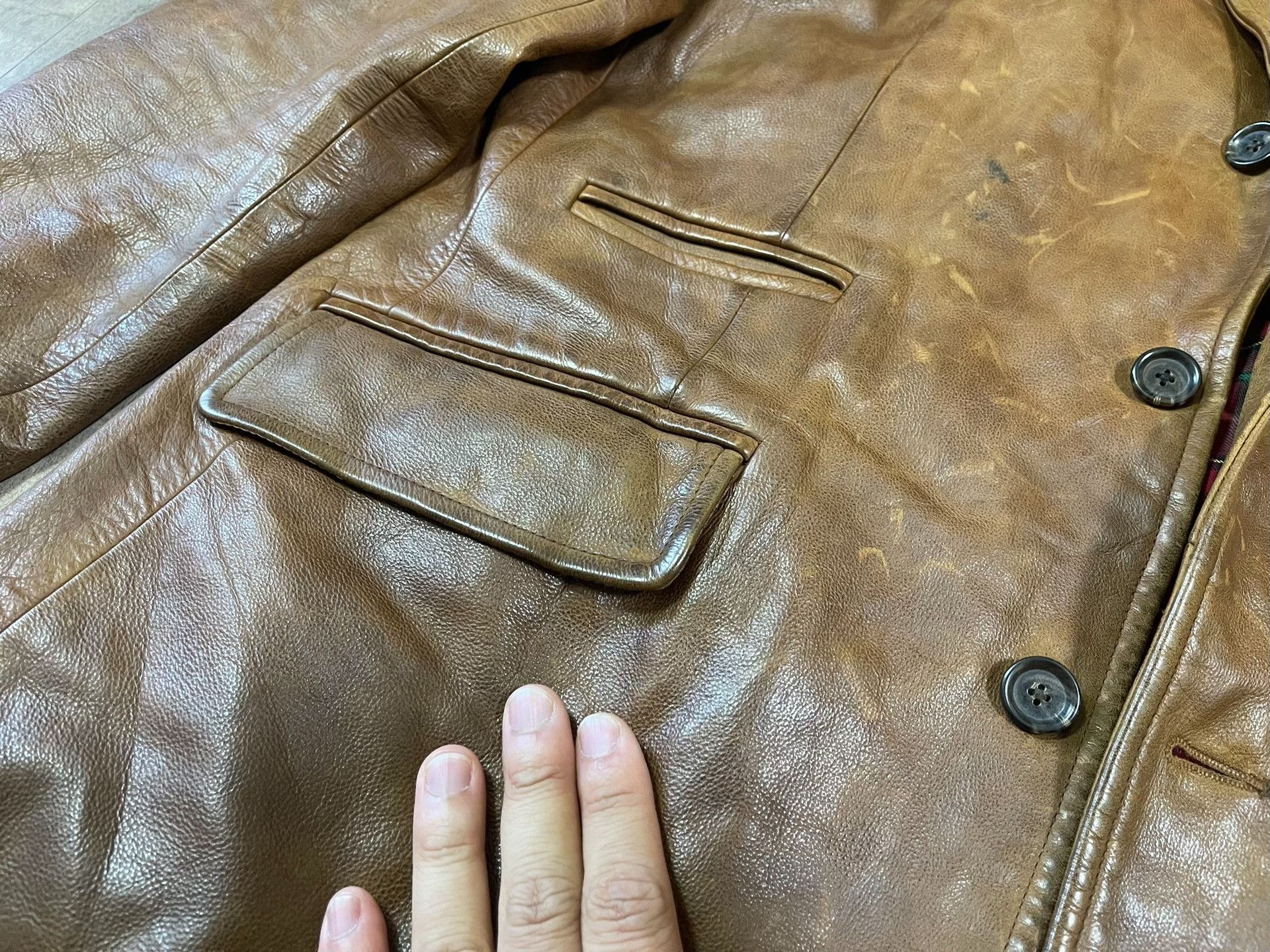 Ralph Lauren Blue Label Ralph Lauren Vintage Leather Jacket Size US XL / EU 56 / 4 - 5 Thumbnail