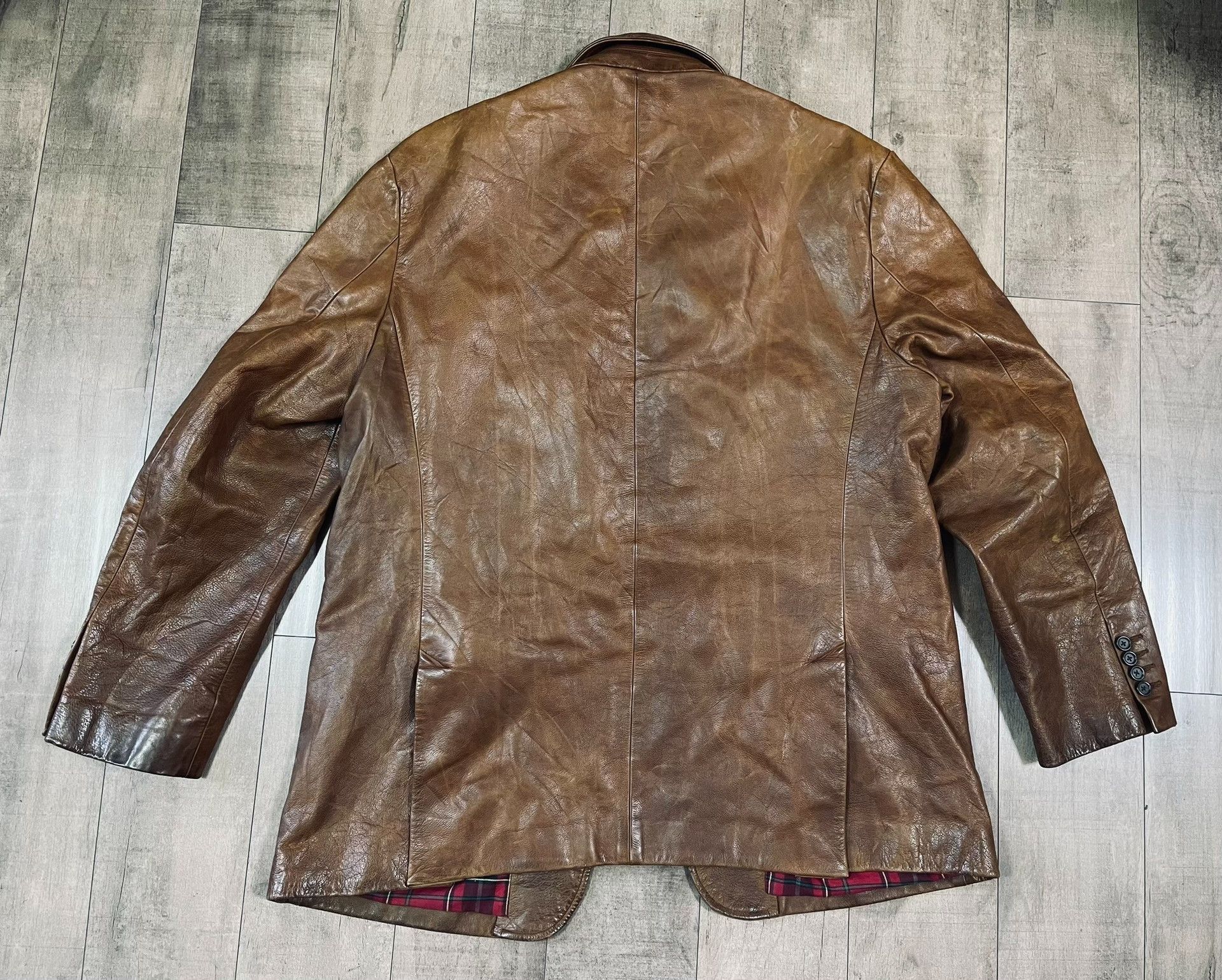 Ralph Lauren Blue Label Ralph Lauren Vintage Leather Jacket Size US XL / EU 56 / 4 - 2 Thumbnail