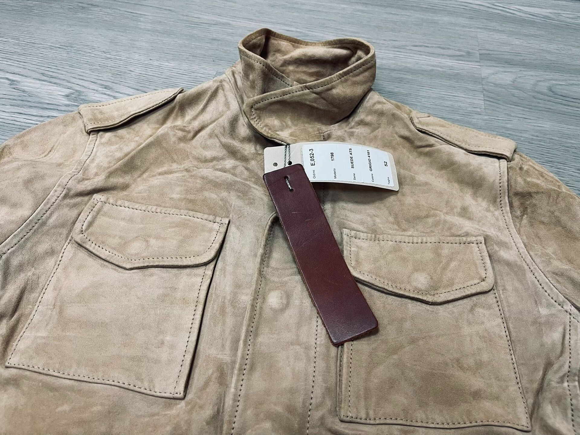 Ziggy Chen Italian Suede Safari Jacket Size US L / EU 52-54 / 3 - 2 Thumbnail
