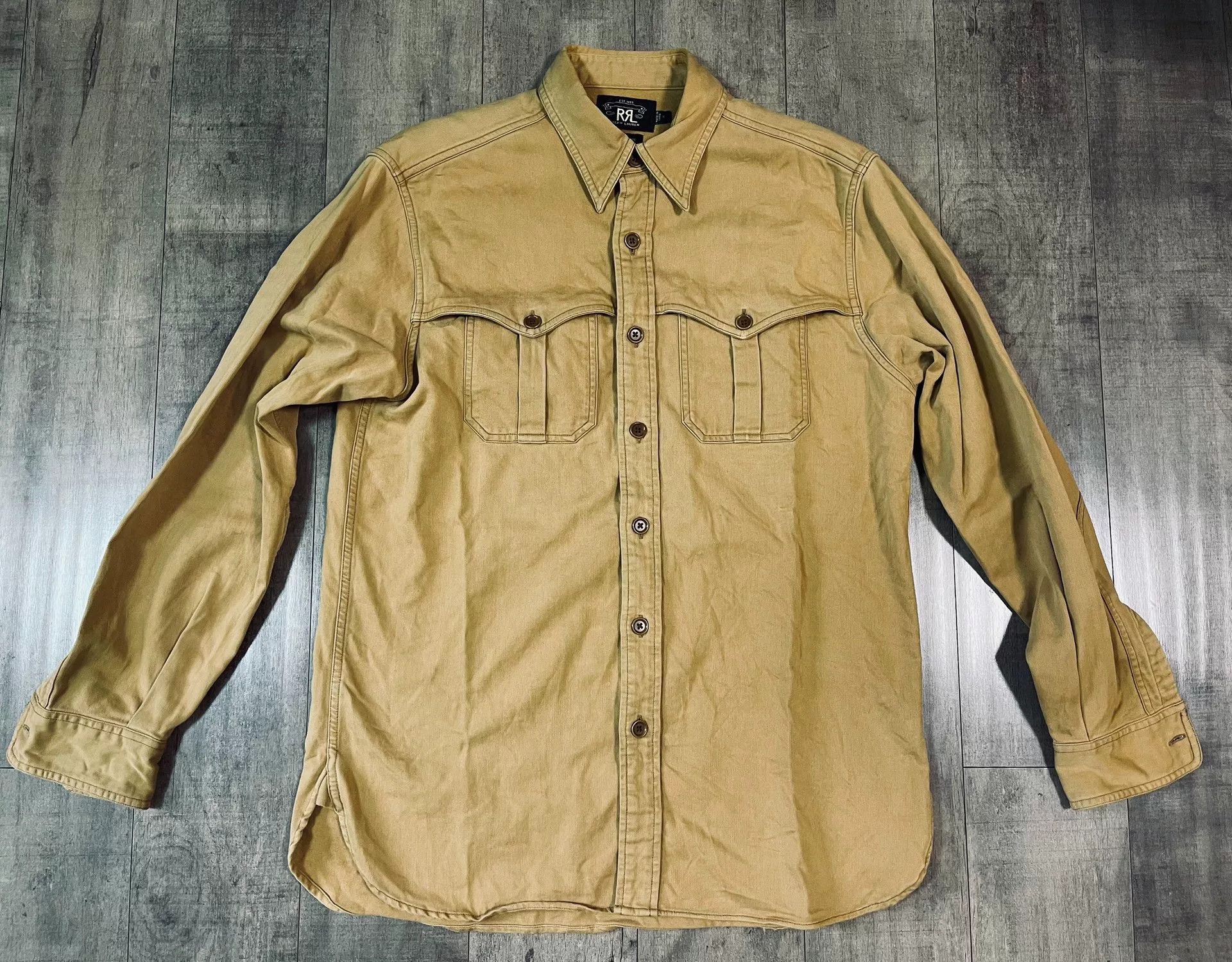 RRL Ralph Lauren Double RL RRL Mud-Dyed Work Shirt Jacket Size US S / EU 44-46 / 1 - 2 Thumbnail