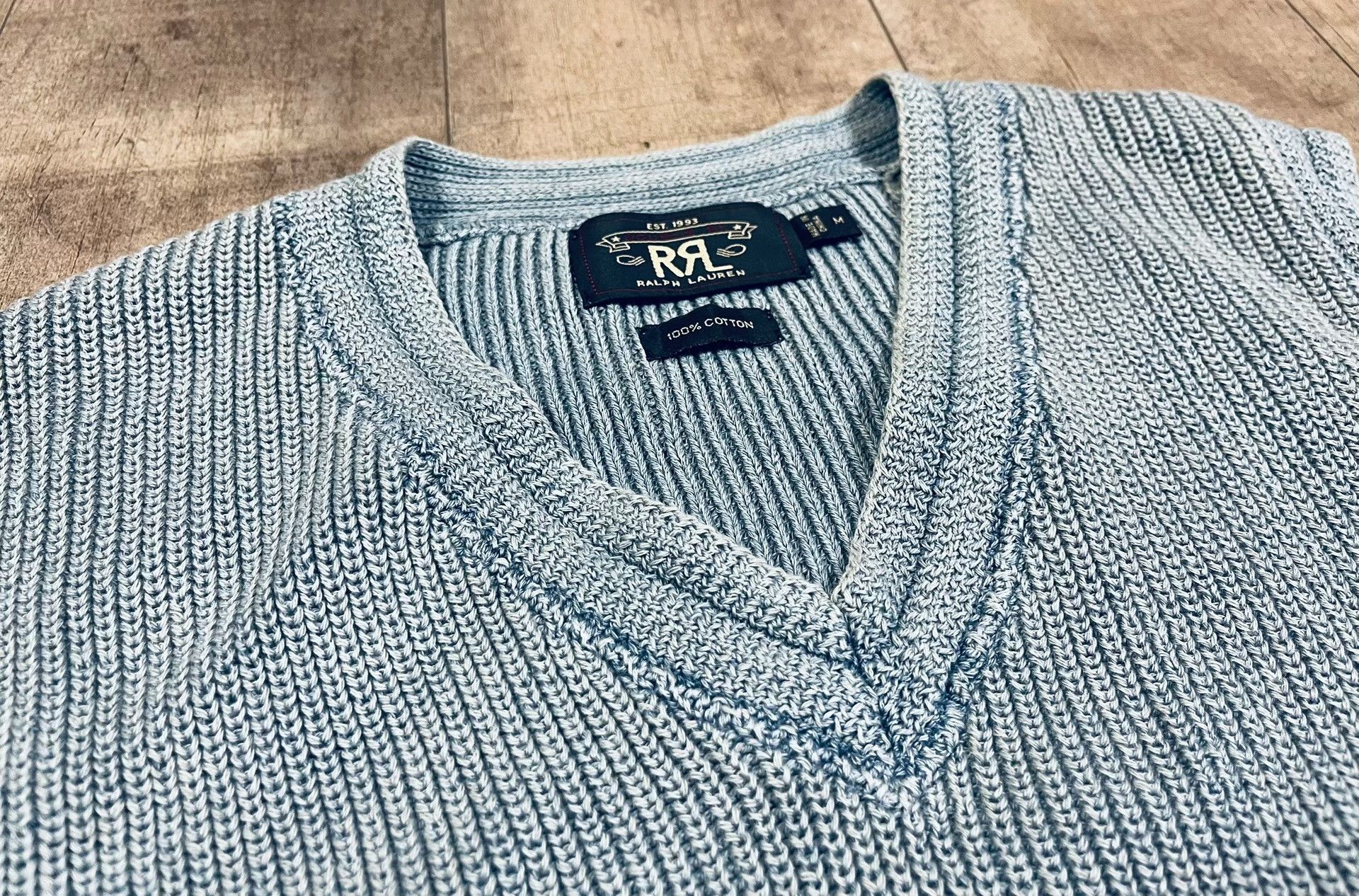 RRL Ralph Lauren RRL Indigo Knitted Vest Size US S / EU 44-46 / 1 - 2 Thumbnail