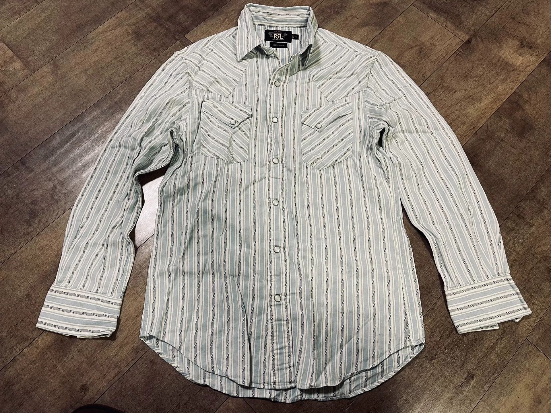 RRL Ralph Lauren RRL Western Pattern Stripe Gem Button Shirt Size US S / EU 44-46 / 1 - 2 Thumbnail